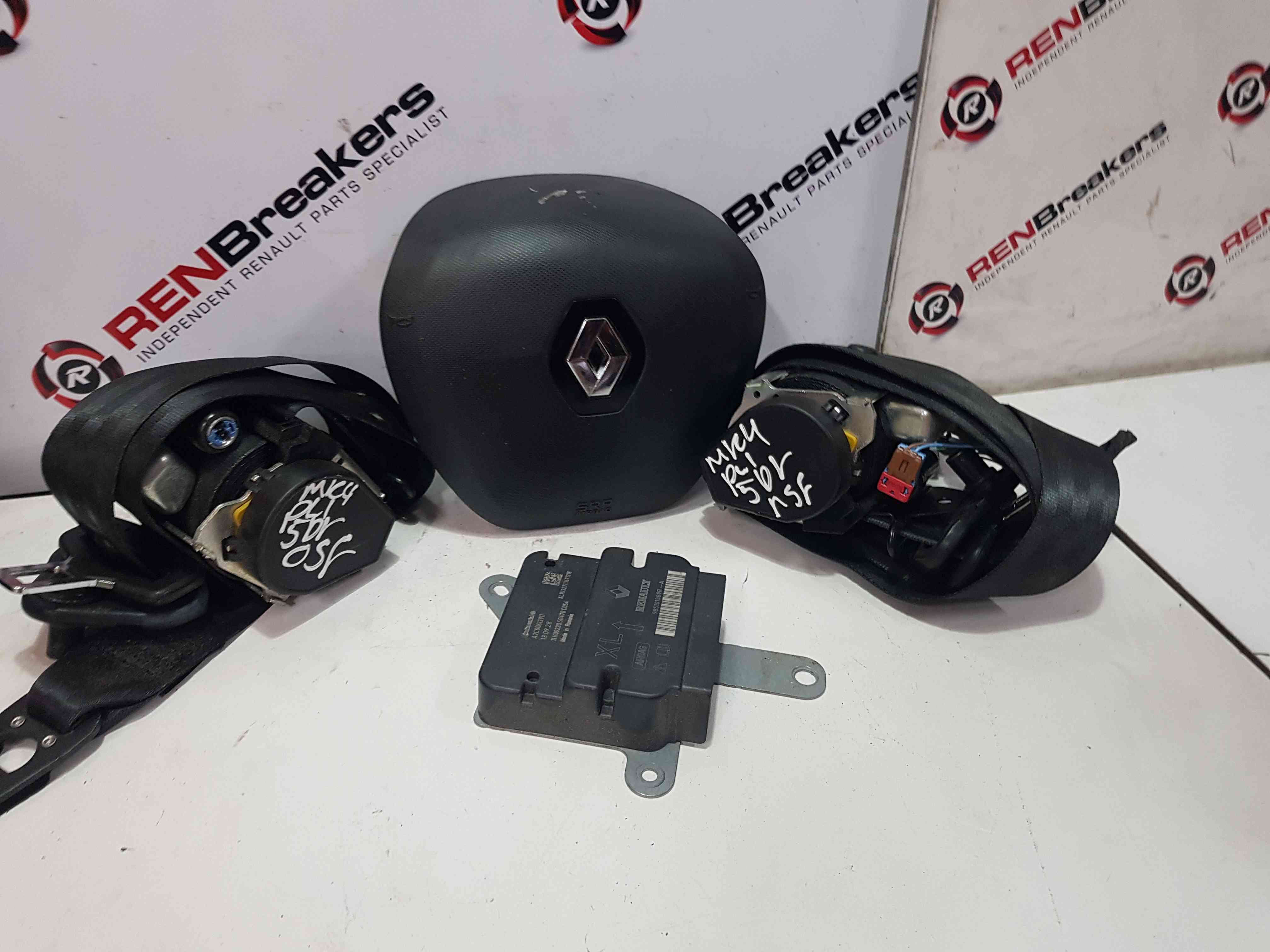 Thumb 10 Renault Clio MK4 2013-2019 Airbag KIT Steering Airbag Module Belts 985101389R