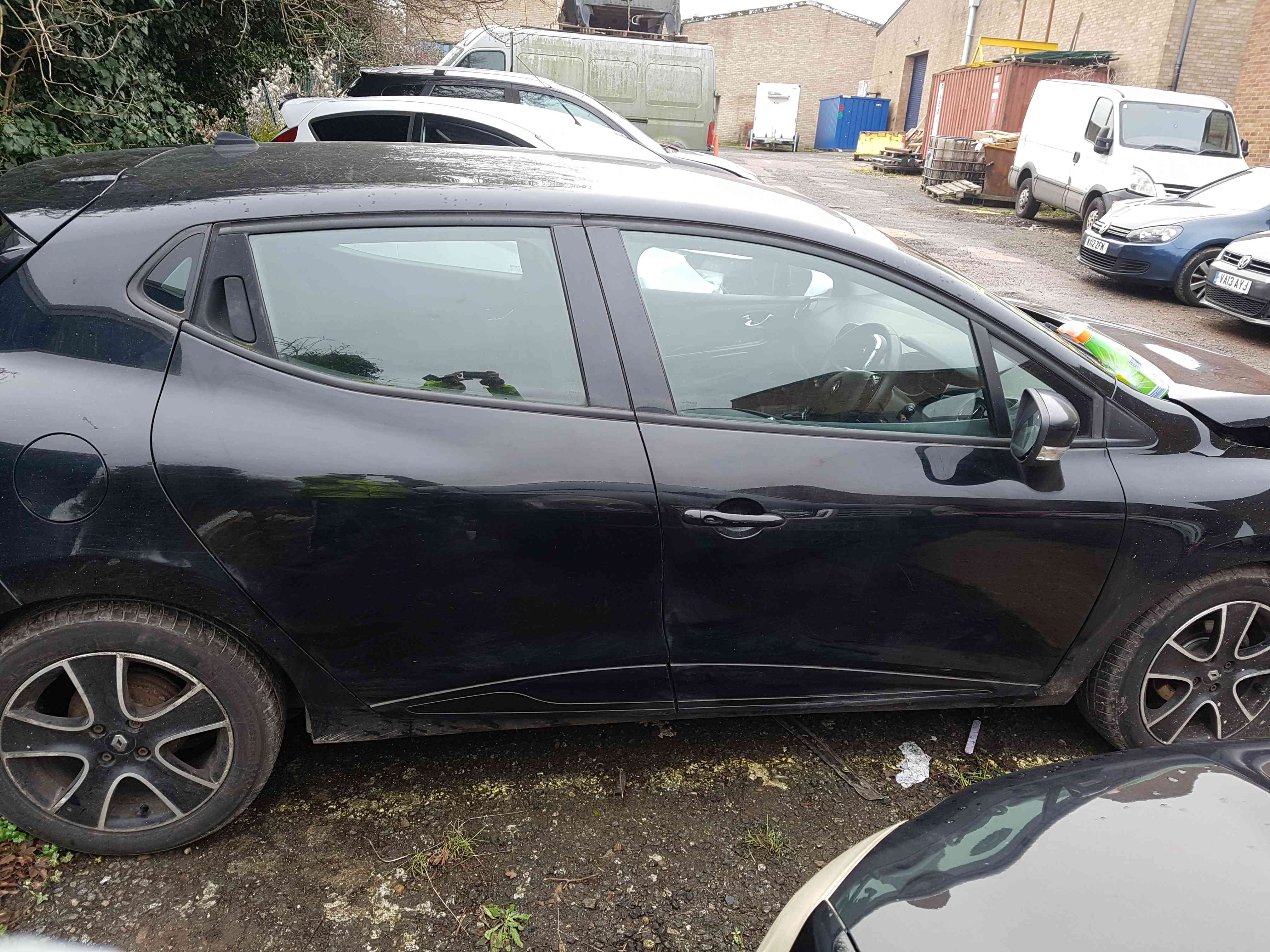 Thumb 6 Renault Clio MK4 2013-2019 Drivers OSF Front Door Black Tegne Trim Gloss Black 