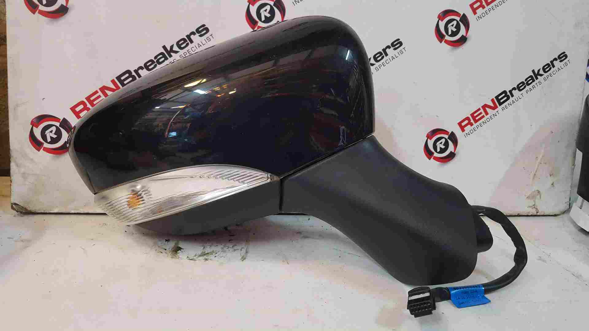 Renault Clio MK4 2013-2019 Drivers Os Wing Mirror Black Cracked Glass