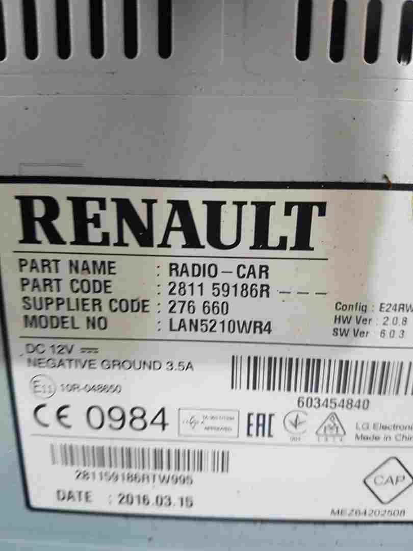 Thumb 4 Renault Clio MK4 2013-2019 Media Player Display Screen Radio SAT Nav 281159186R
