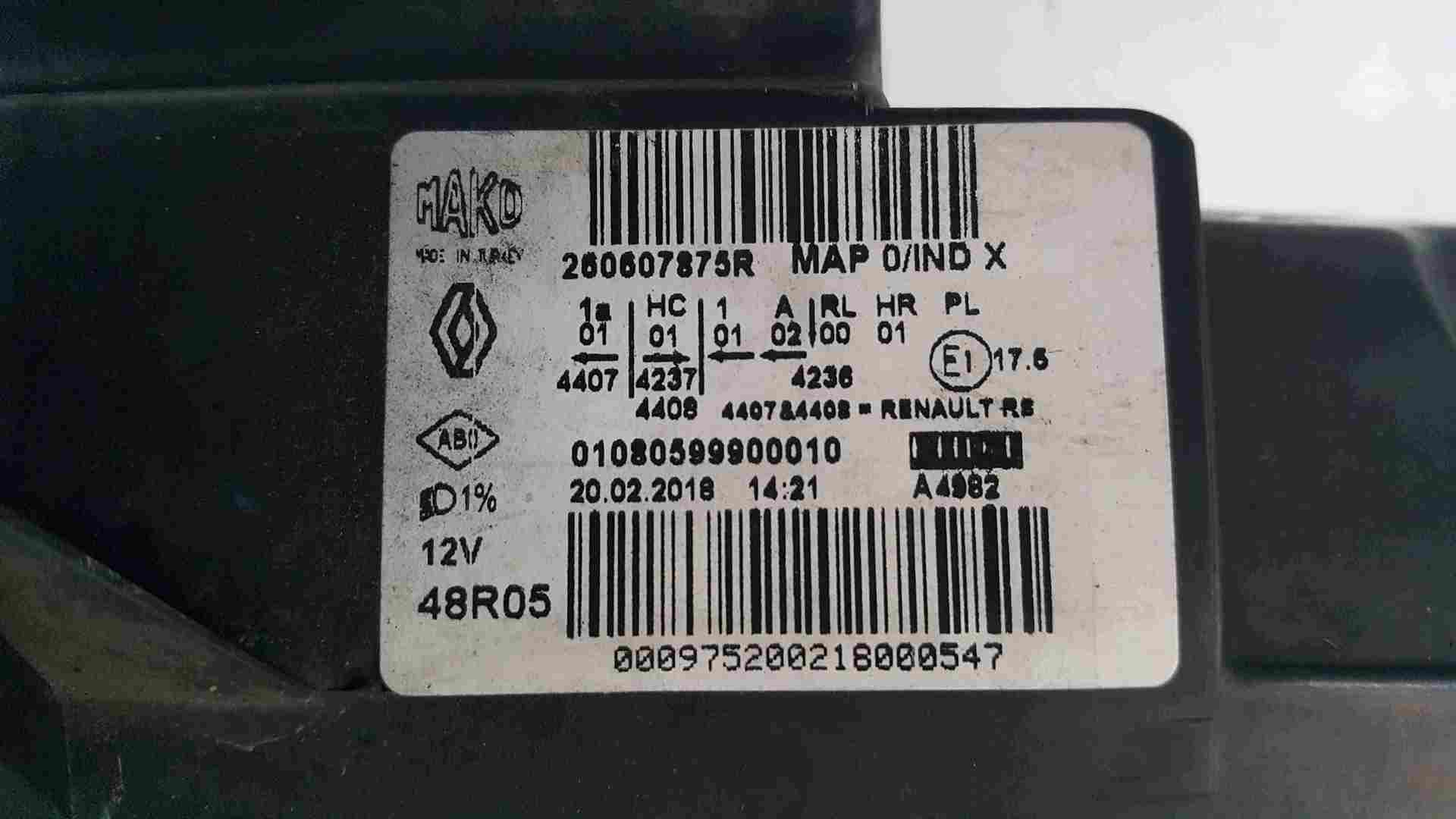 Thumb 5 Renault Clio MK4 2013-2019 Passenger NSF Front Headlight Spares 260607875R