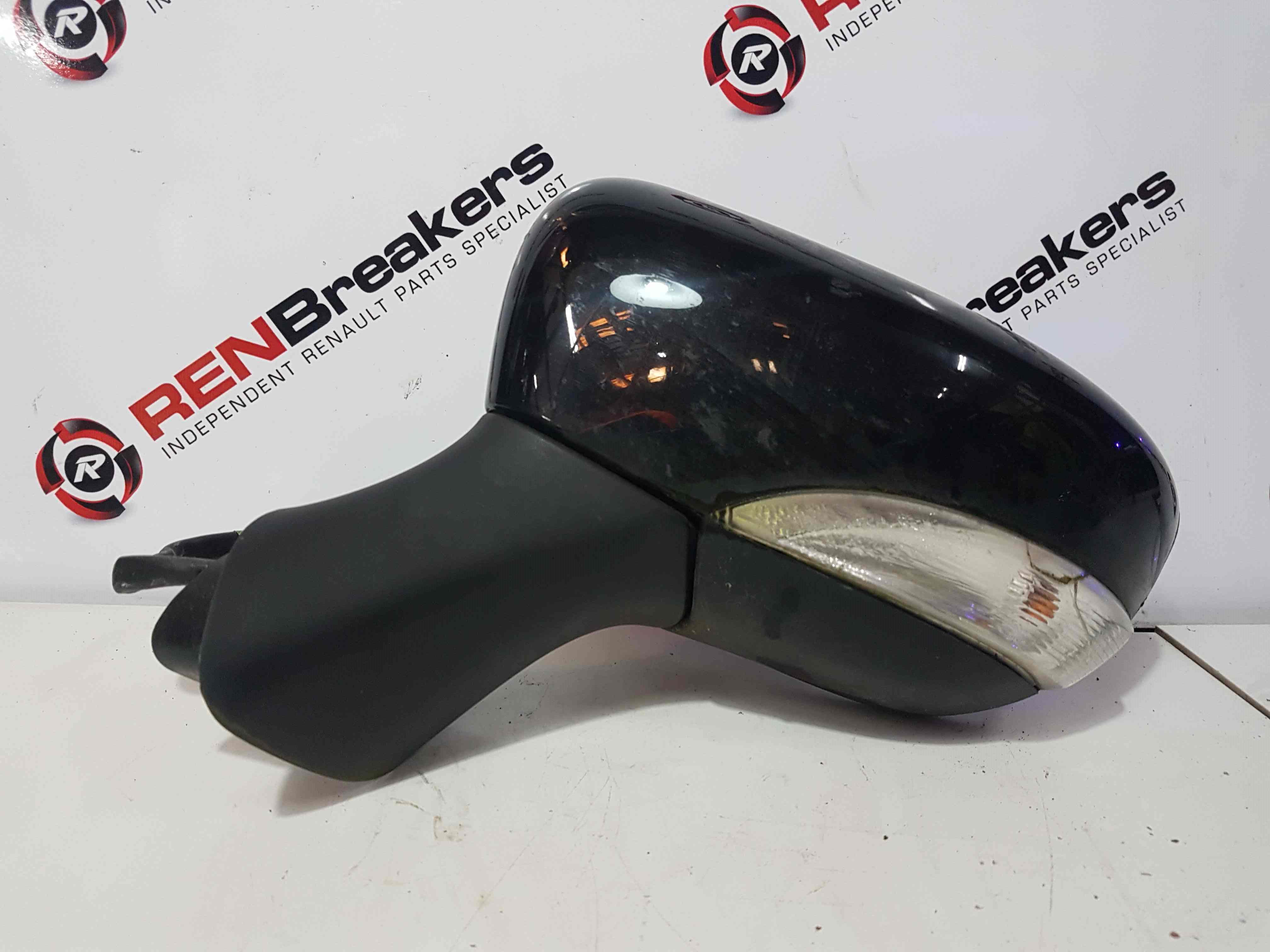 Thumb 7 Renault Clio MK4 2013-2019 Passenger Ns Wing Mirror Black Tegne Cracked Glass