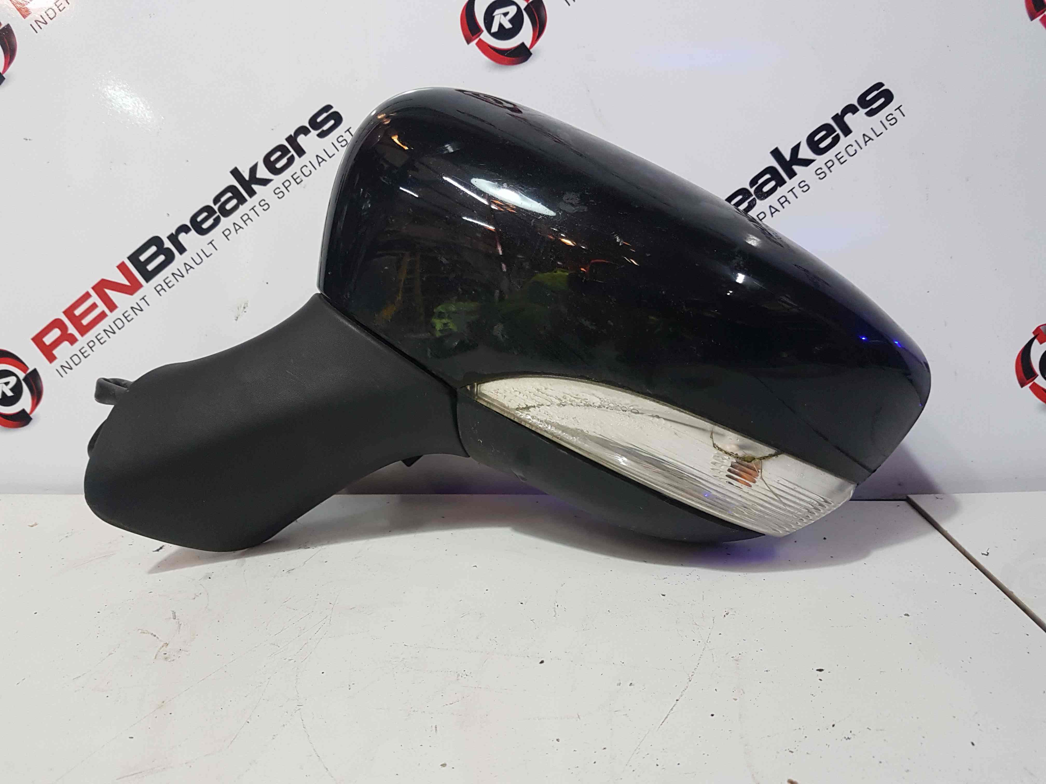 Thumb 9 Renault Clio MK4 2013-2019 Passenger Ns Wing Mirror Black Tegne Cracked Glass