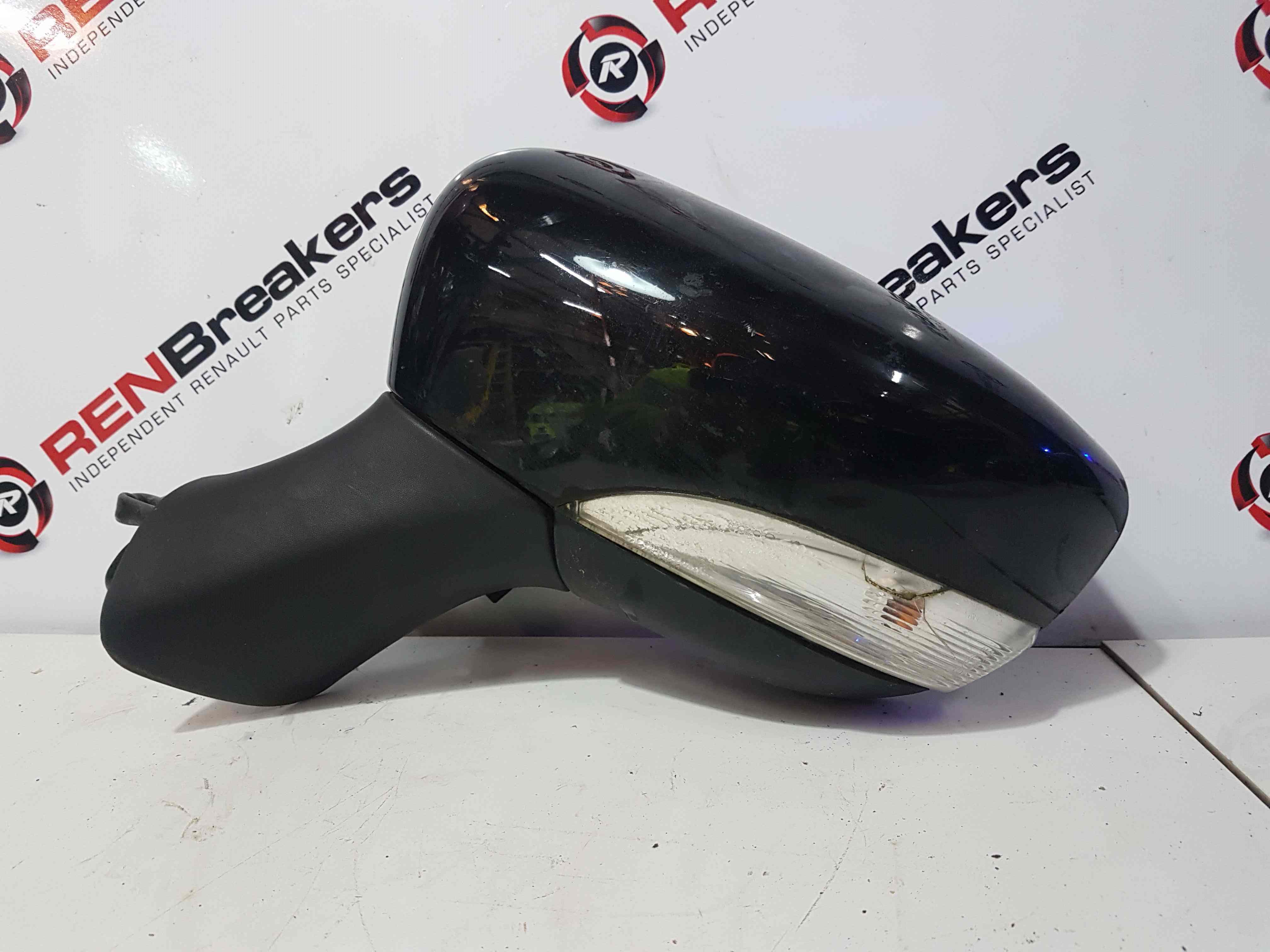 Thumb 10 Renault Clio MK4 2013-2019 Passenger Ns Wing Mirror Black Tegne Cracked Glass