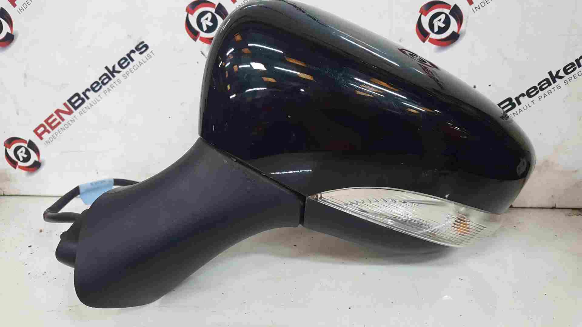 Thumb 3 Renault Clio MK4 2013-2019 Passenger Ns Wing Mirror Black Tegne Cracked Glass