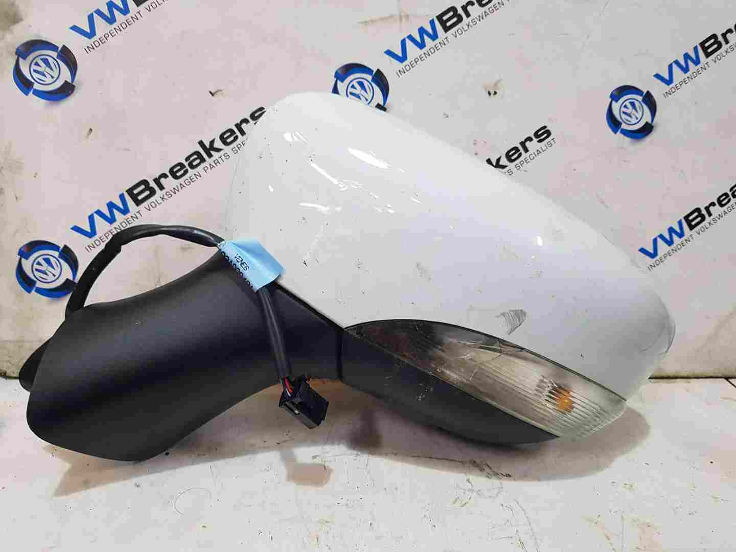 Renault Clio MK4 2013-2019 Passenger Ns Wing Mirror White Ov369 Cracked Lens