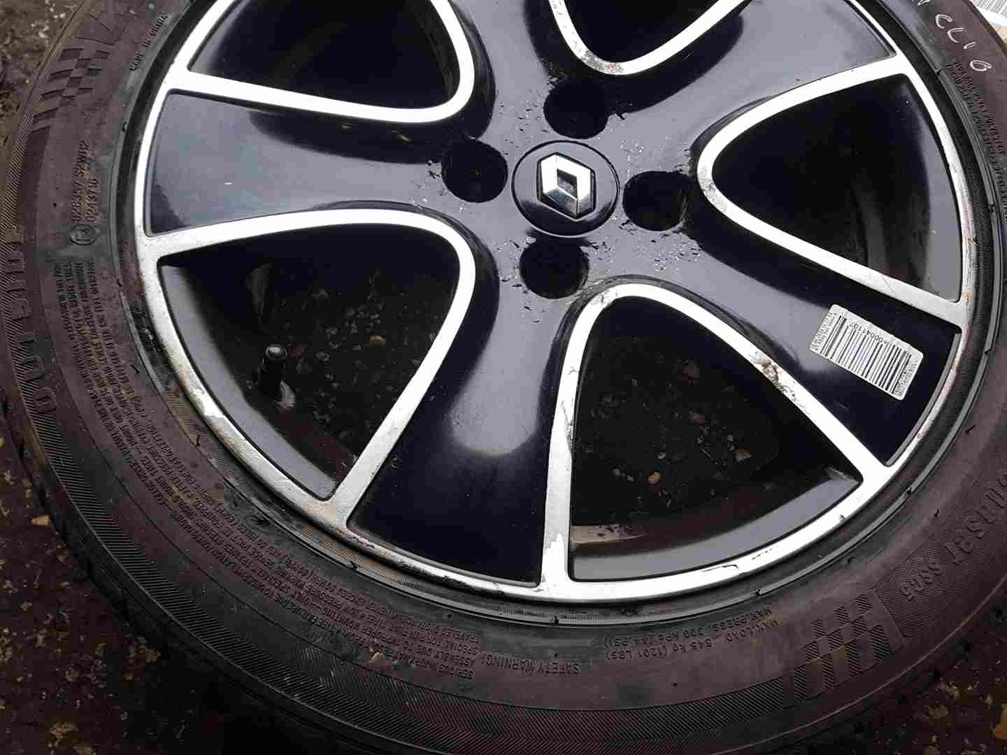 Thumb 3 Renault Clio MK4 2013-2019 Passion Alloy Wheel Chrome Black + Tyre 195 55 16 4Mm