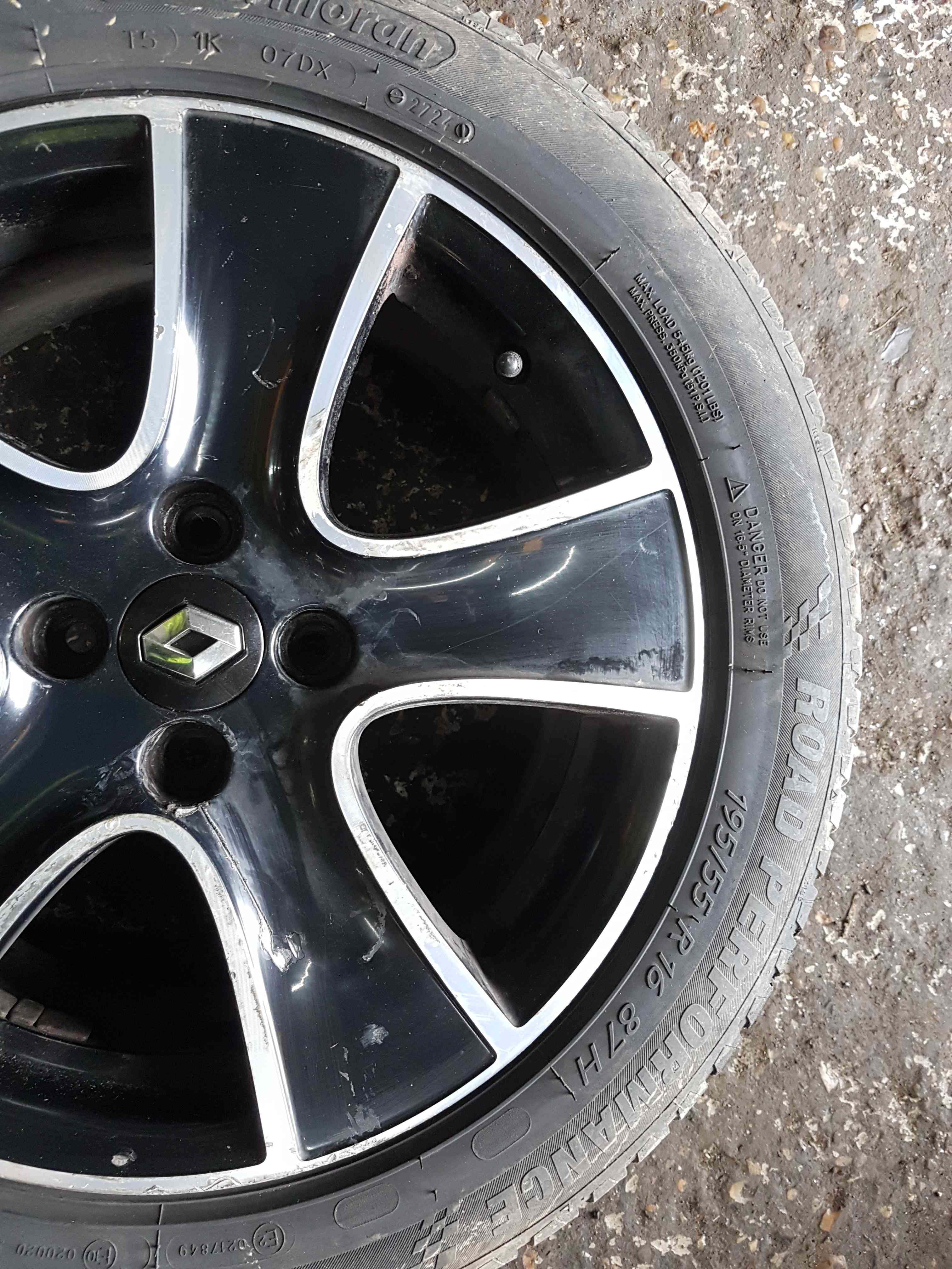 Thumb 6 Renault Clio MK4 2013-2019 Passion Alloy Wheel Chrome Black + Tyre 195 55 16 6Mm