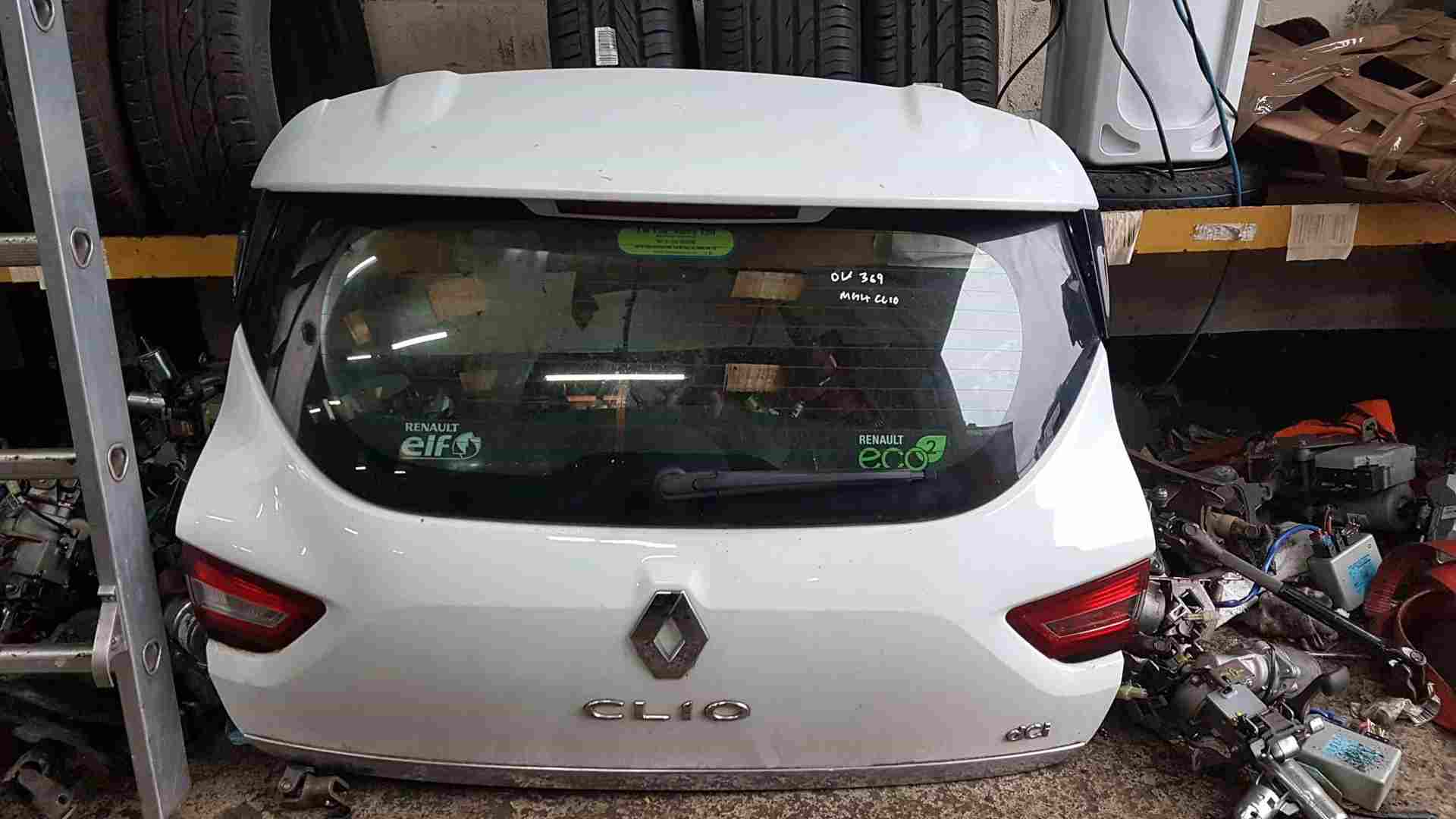 Renault Clio MK4 2013-2019 Rear Tailgate Boot White Ov369 Silver Strip