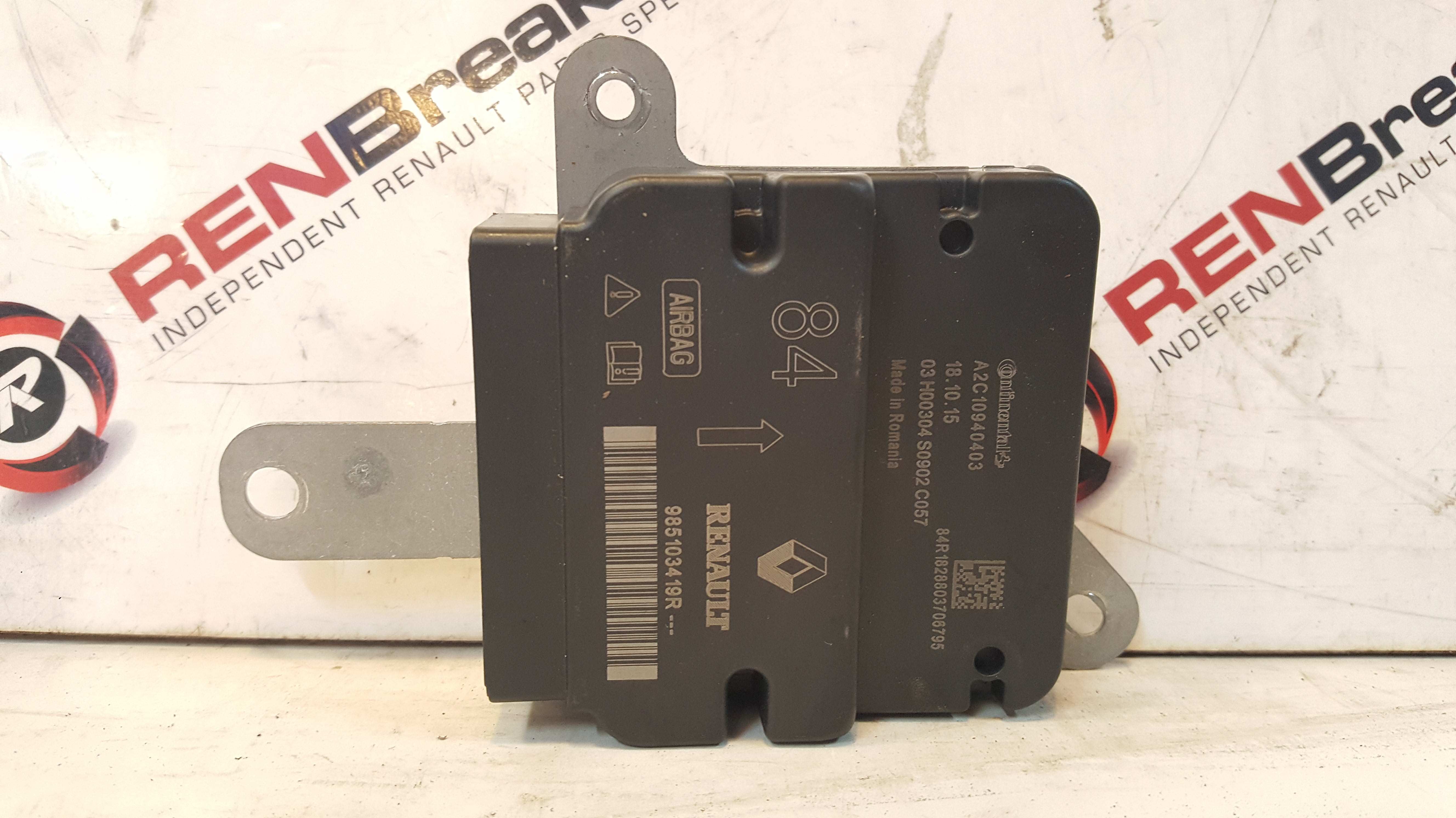 Renault Clio MK4 2016-2019 Airbag Control Module 985103419R Deployed/Data Stored