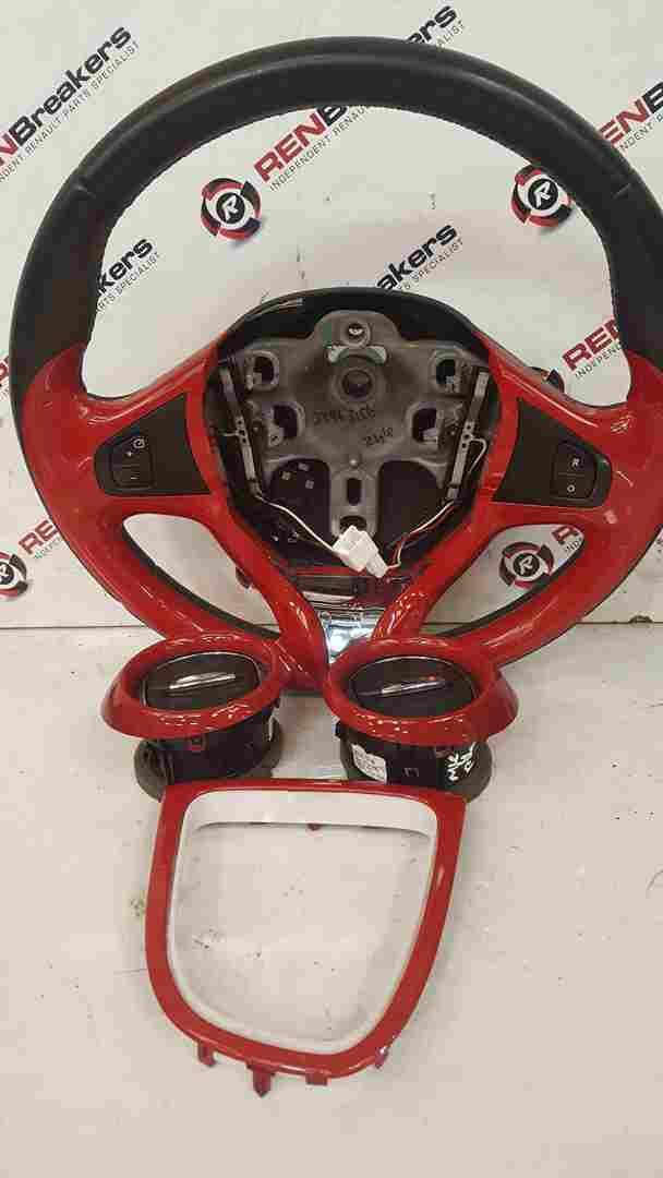 Thumb 5 Renault Clio MK4 2017-2018 Vent Steering Wheel Gear Gaitor Interior Trim RED 