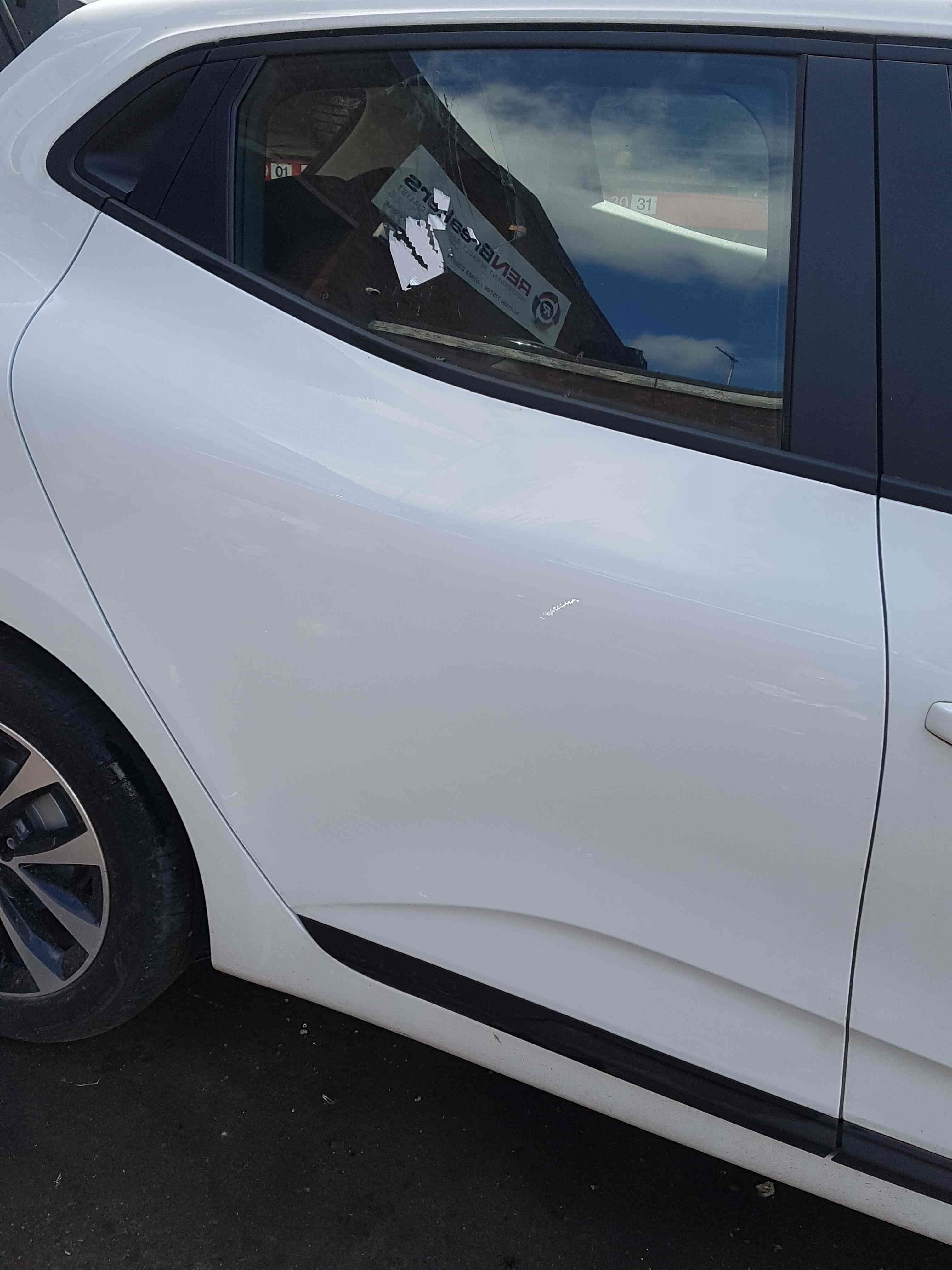 Renault Clio MK5 2019-2023 Driver OSR Rear Door White Ov369