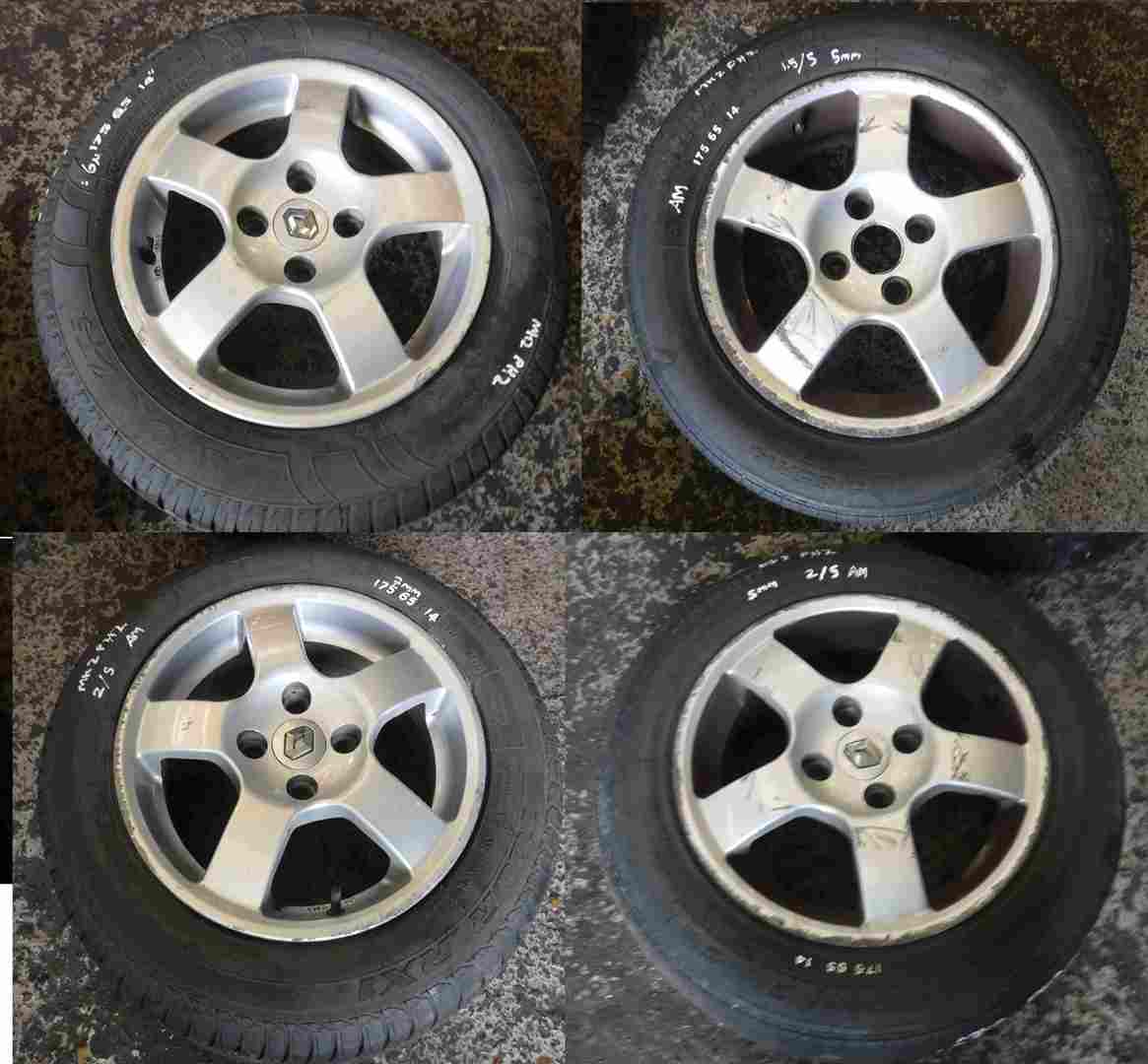Renault Clio Megane Scenic 2001-2006 Alloy Wheel Set X4 + Tyres 175 65 14