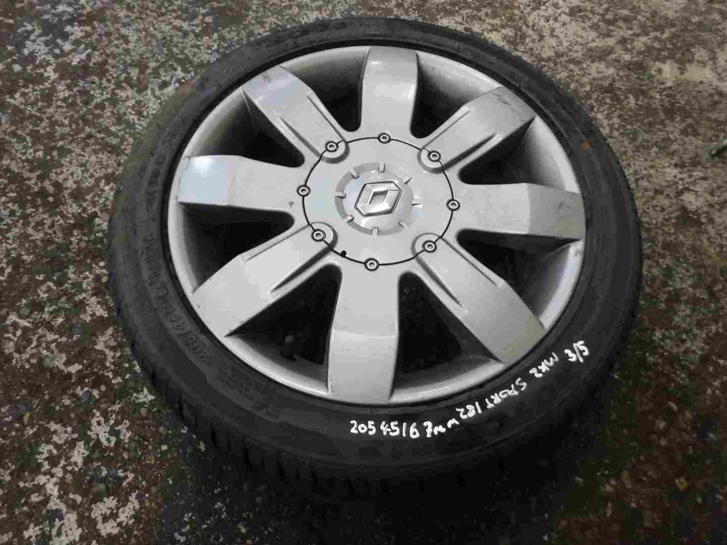 Renault Clio Sport 2001-2006 172 182 Anthracite Alloy Wheel + Tyre 205 45 16 7mm