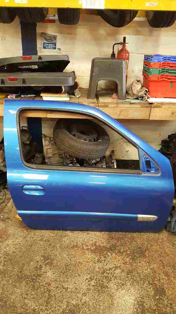 Renault Clio Sport 2001-2006 172 182 Drivers OSF Front Door Blue Tej41