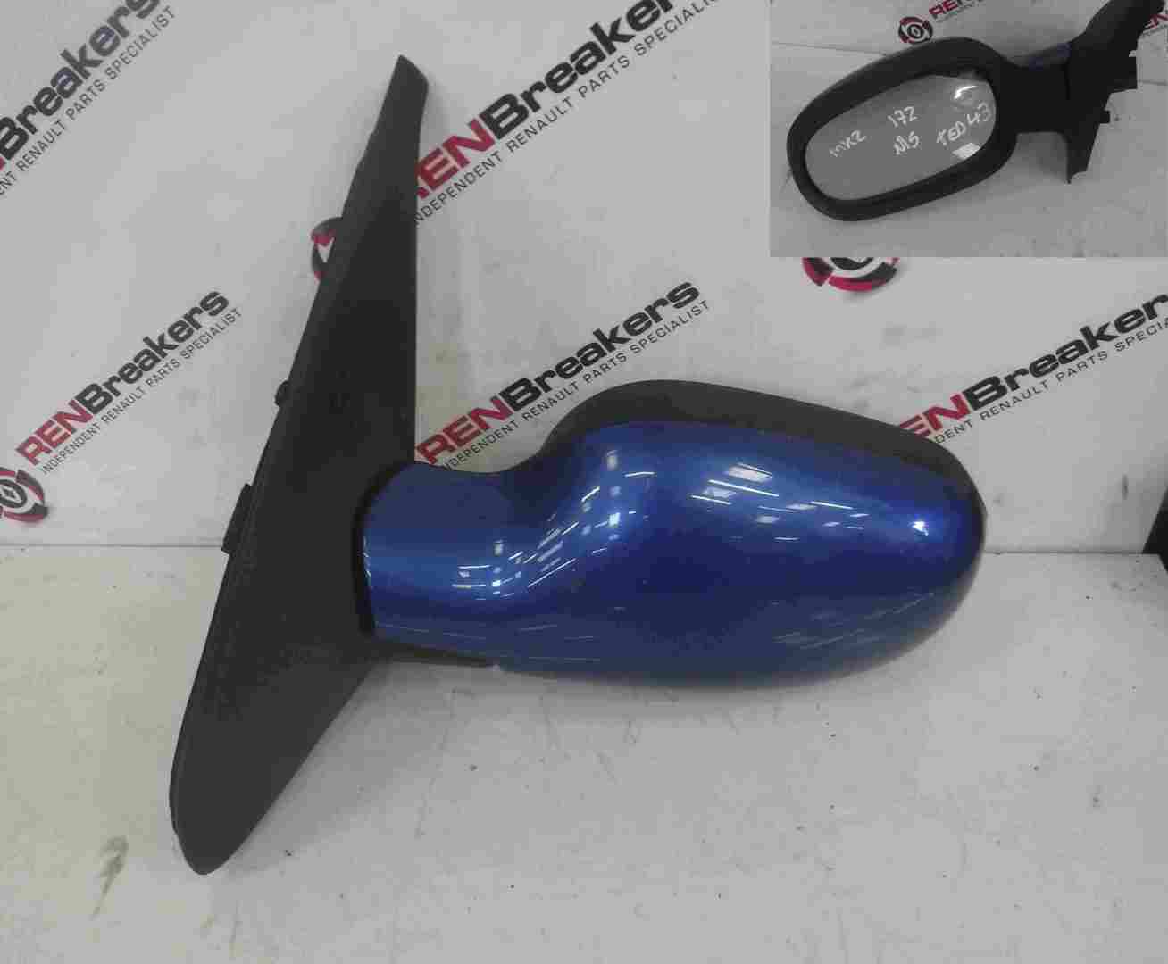 Renault Clio Sport 2001-2006 172 182 Passenger NS Wing Mirror Blue TED43