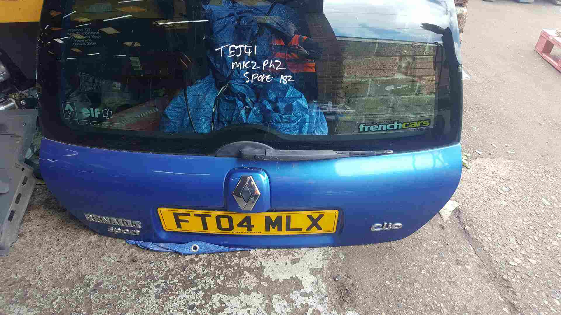 Thumb 2 Renault Clio Sport 2001-2006 172 182 Rear Boot Tailgate Blue Tej41