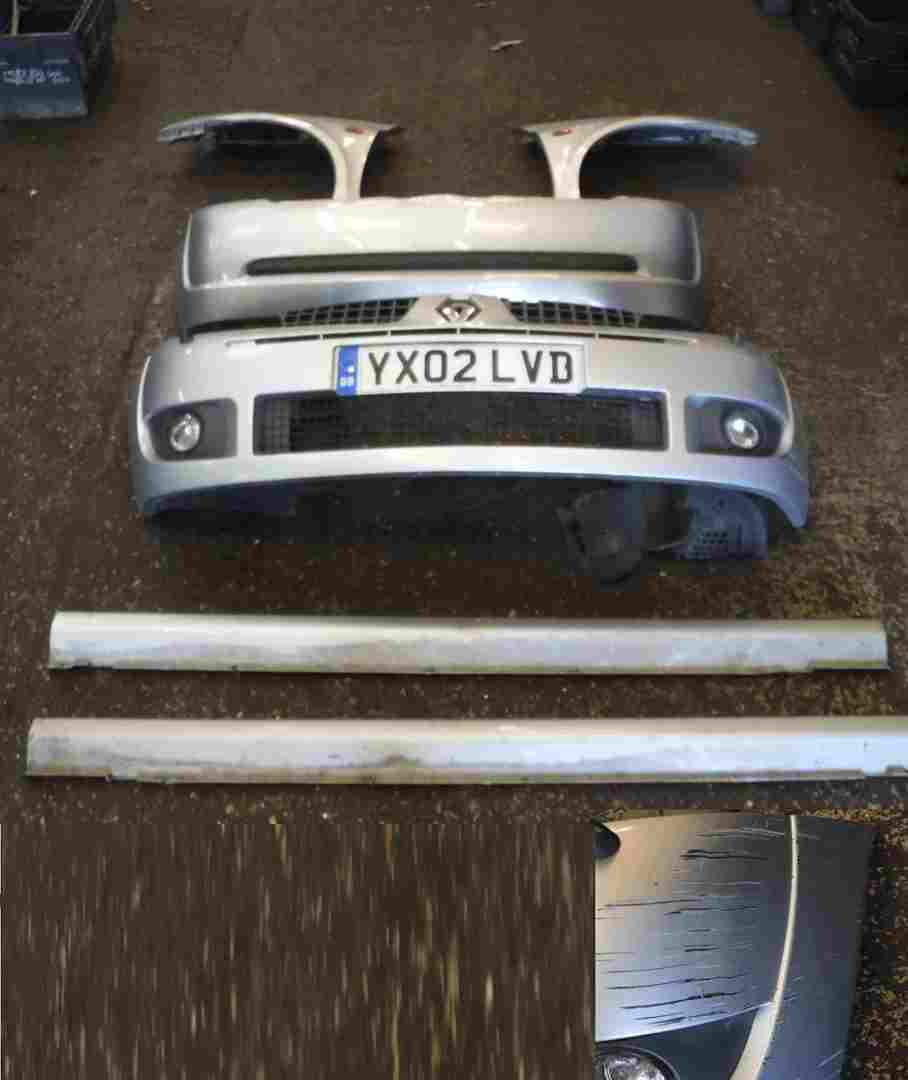 Renault Clio Sport 2001-2006 172 Front Rear Bumper Body Kit Wings Silver 640