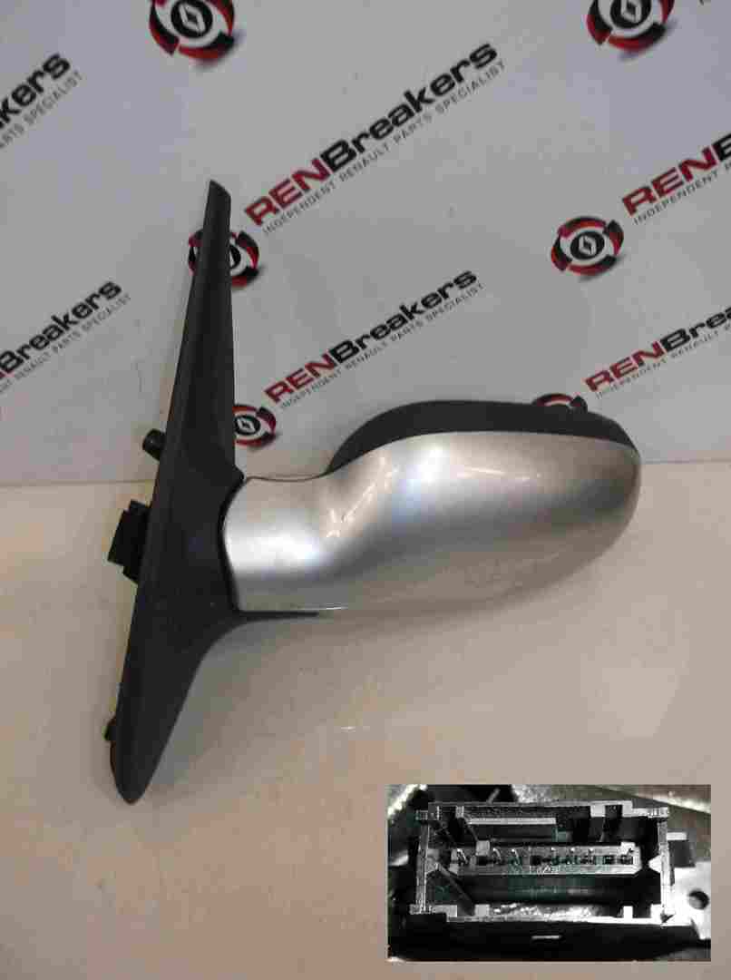Renault Clio Sport 2001-2006 182 Passenger NS Wing Mirror Silver MV647