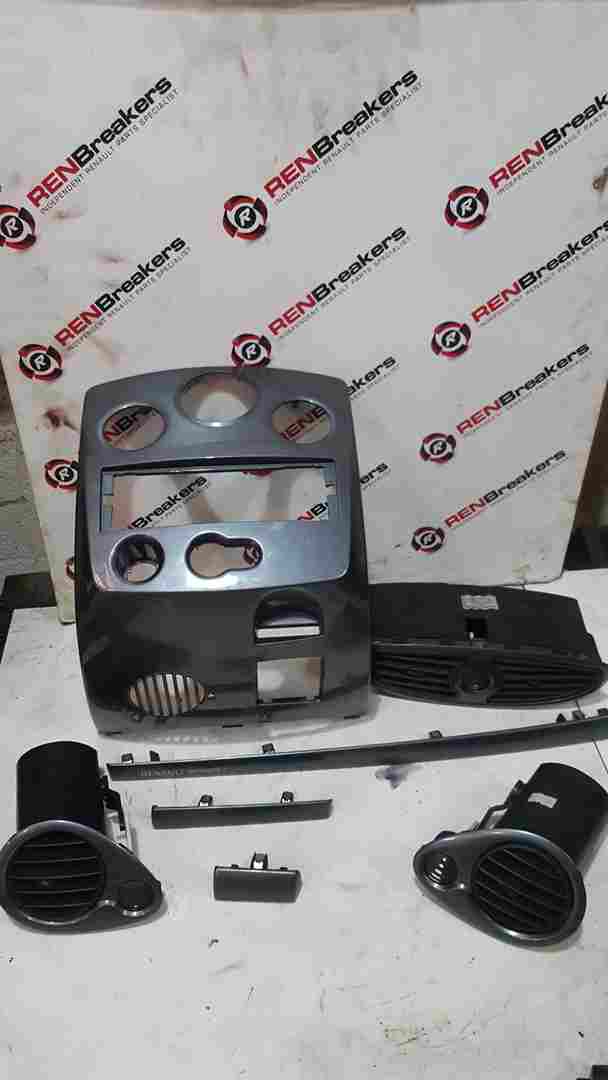 Renault Clio Sport 2005-2012 197 200 Dashboard Vent Insert Trims Gloss Grey 