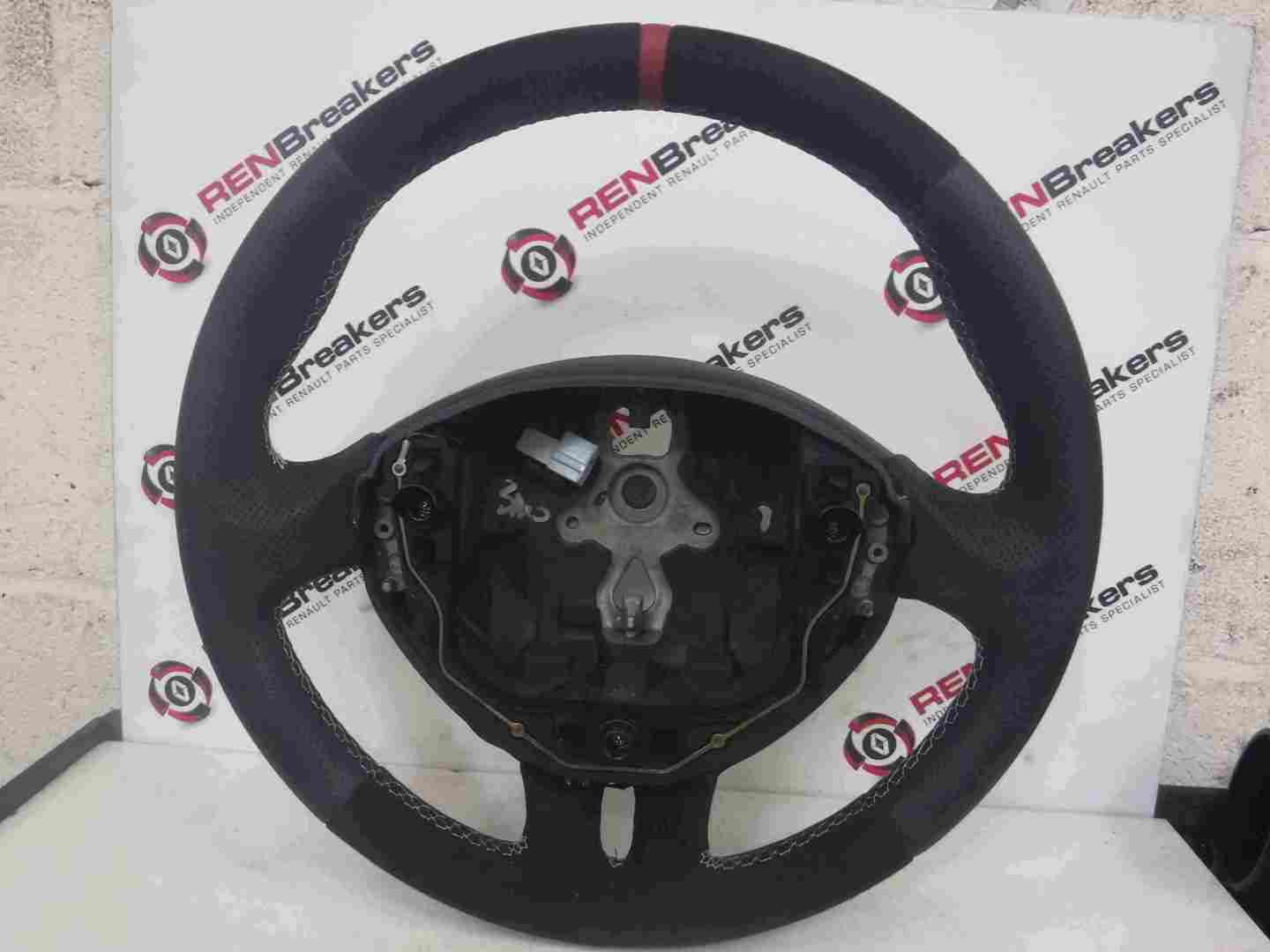 Renault Clio Sport 2005-2012 197 200 Retrimmed Steering Wheel Red Leather Strip