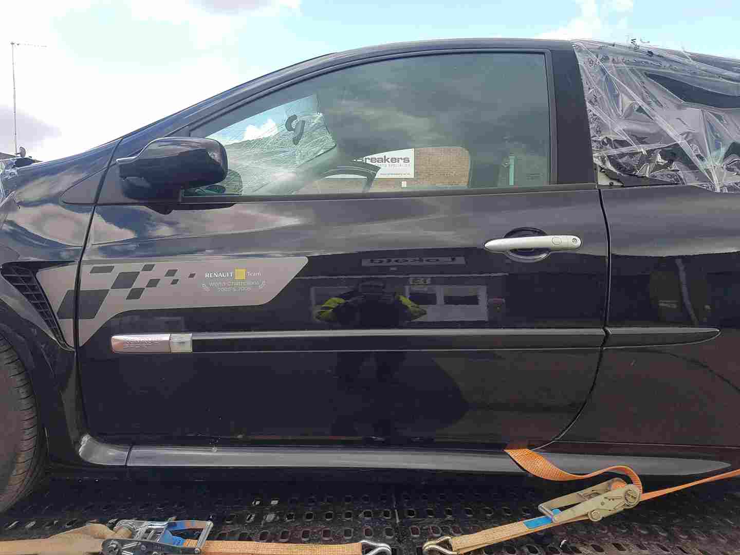 Renault Clio Sport 2005-2012 197 Passengerr NSF Front Door Black Tegna