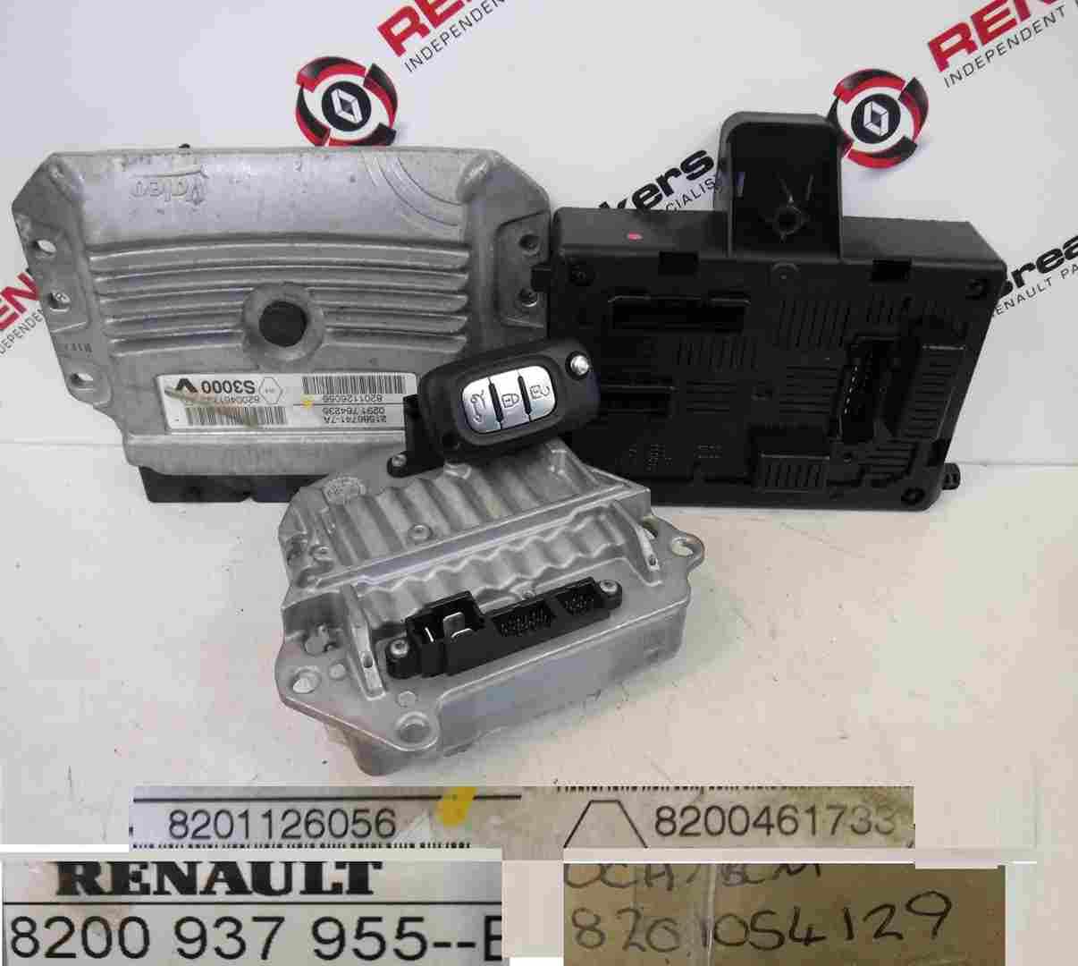 Renault Clio Sport 2009-2012 200 2.0 16v ECU SET UCH Steering ECU + Key Fob