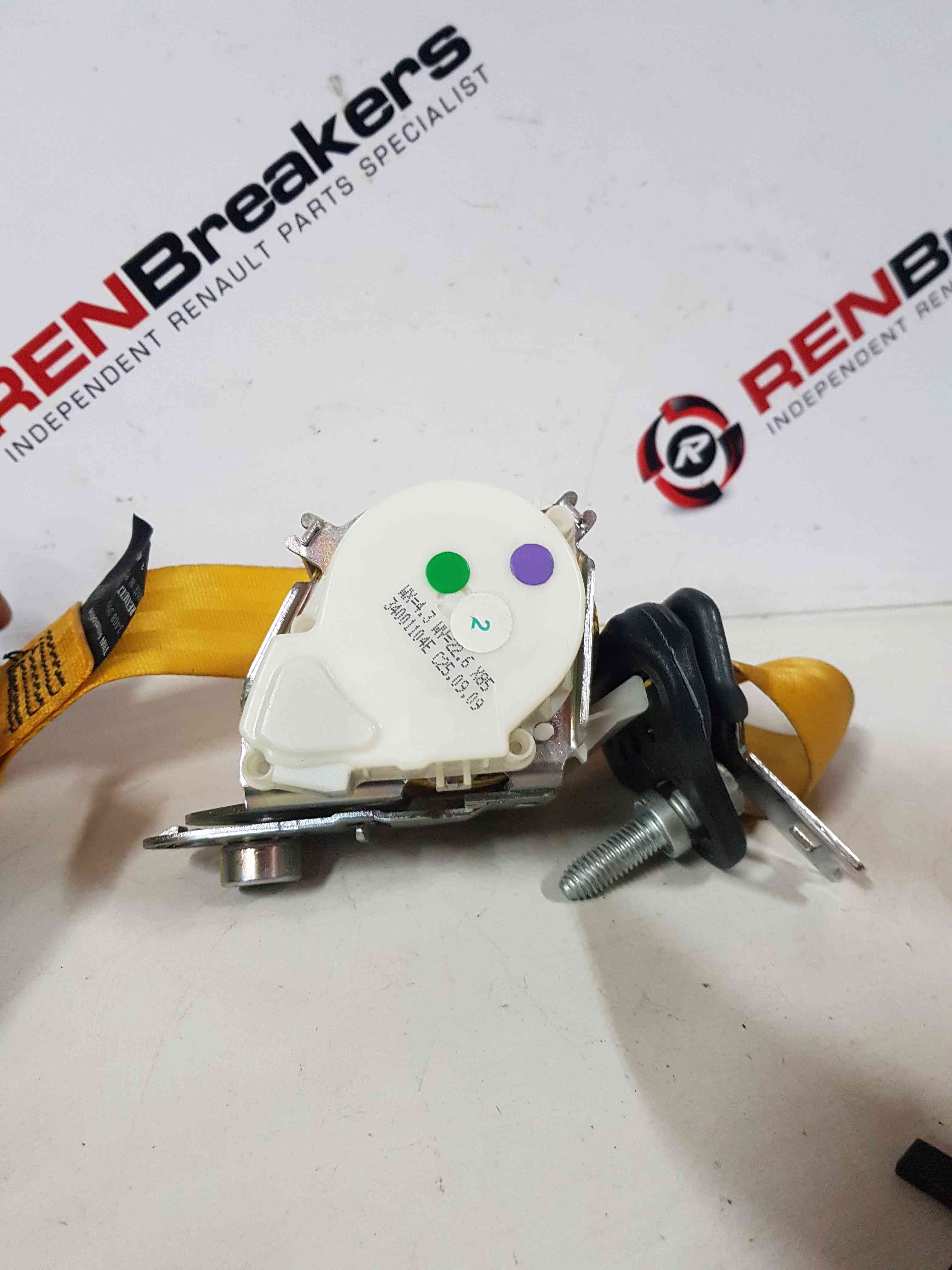 Thumb 5 Renault Clio Mk3 Sport MK3 2009-2012 Passenger NSR Rear Seat Belt Yellow
