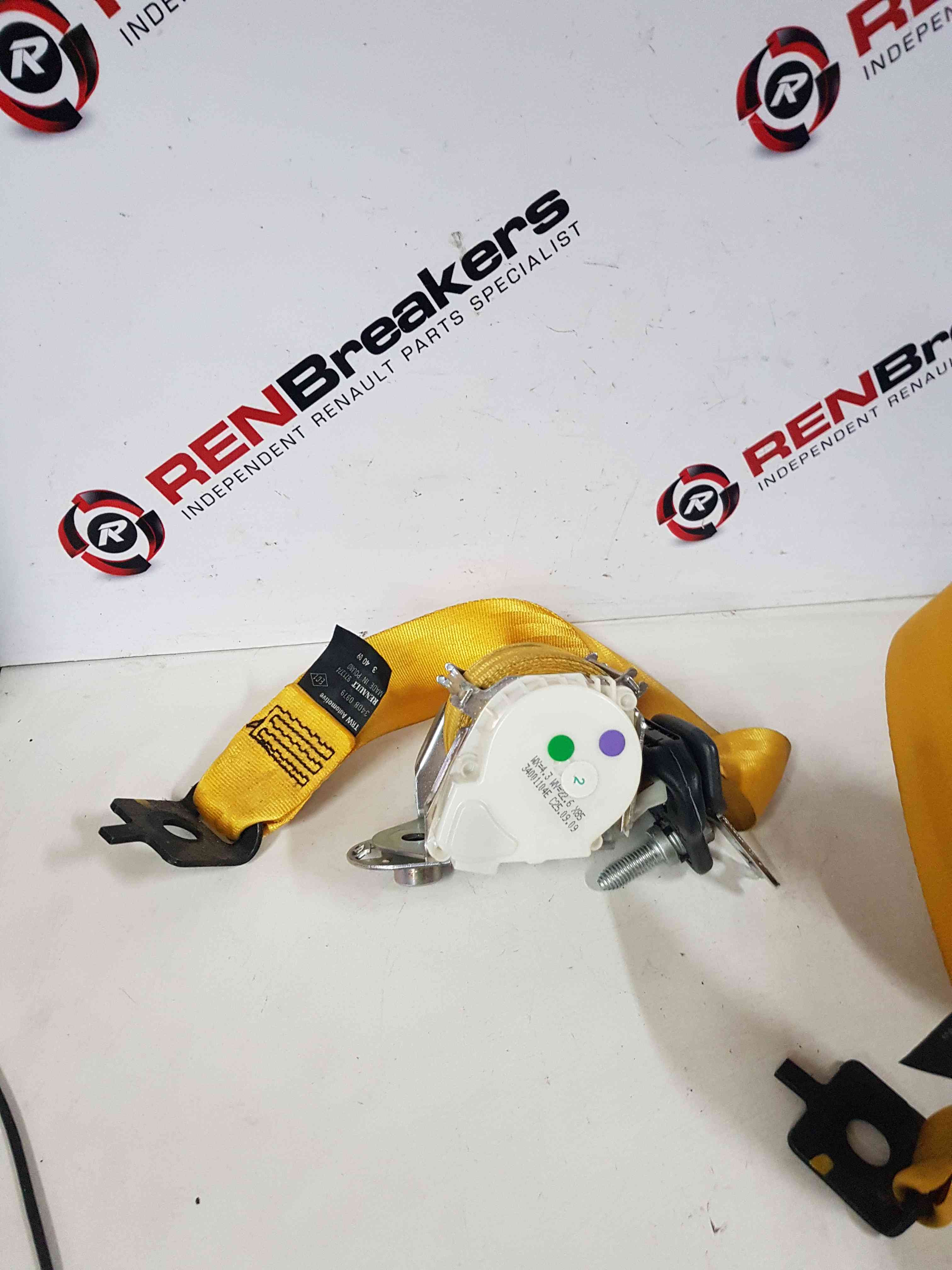 Thumb 6 Renault Clio Mk3 Sport MK3 2009-2012 Passenger NSR Rear Seat Belt Yellow