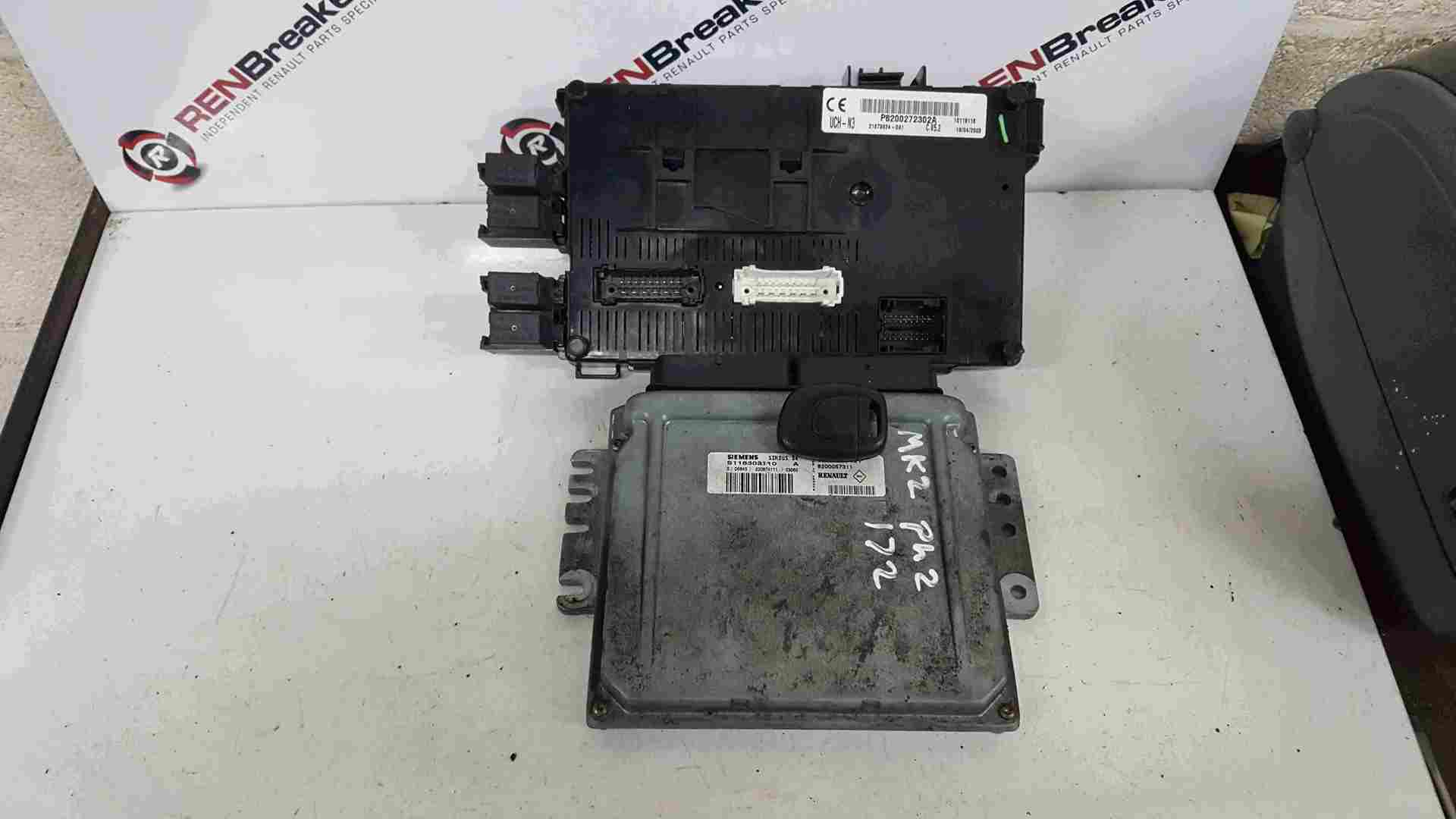 Renault Clio Sport MK2 2001-2006 172 182 2.0 16v ECU SET UCH BCM + Key Fob