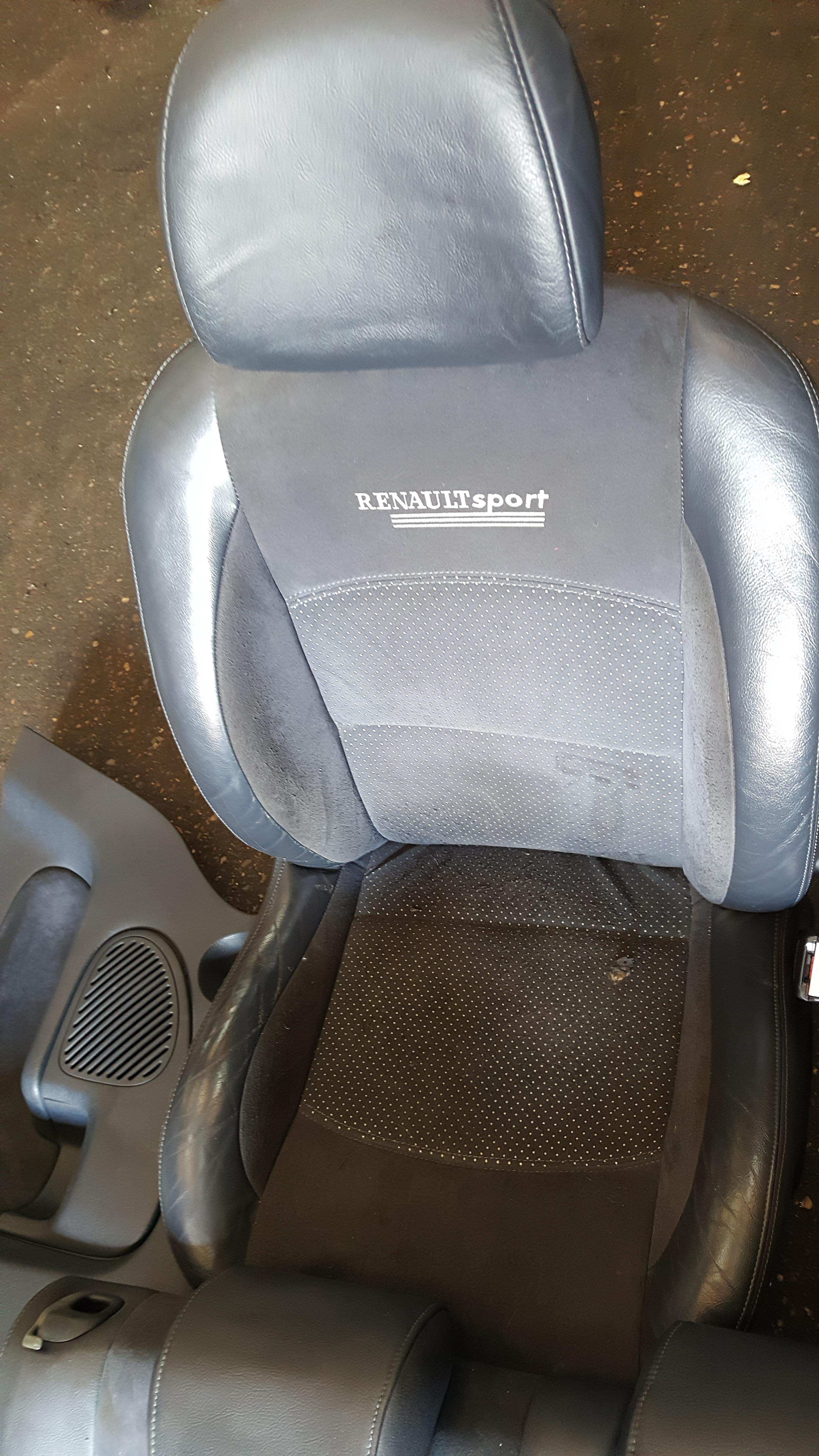 Renault Clio Sport MK2 2001-2006 172 182 Chairs Seats Half Leather + Cards