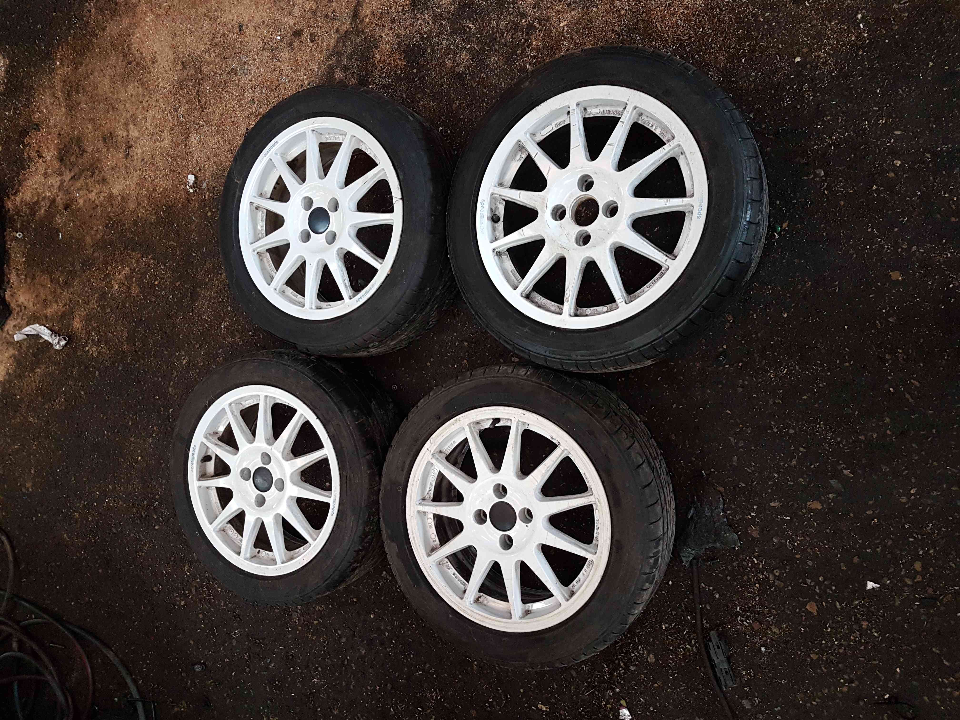Renault Clio Sport MK2 2001-2006 172 182 Speedline Alloy Wheels 16Inch Set White
