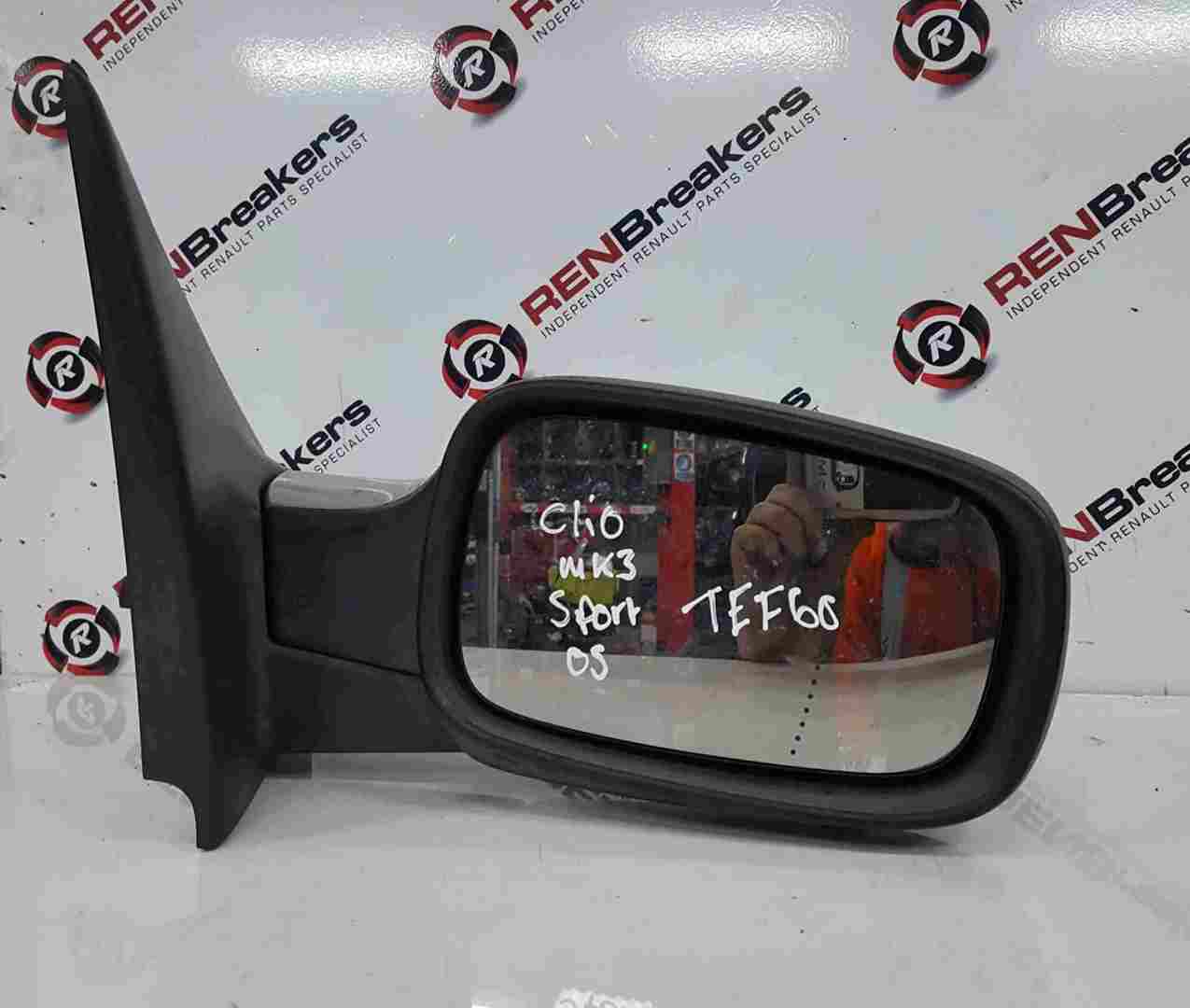 Thumb 4 Renault Clio Sport MK3 2005-2009 197 Drivers OS Wing Mirror Silver TEF60