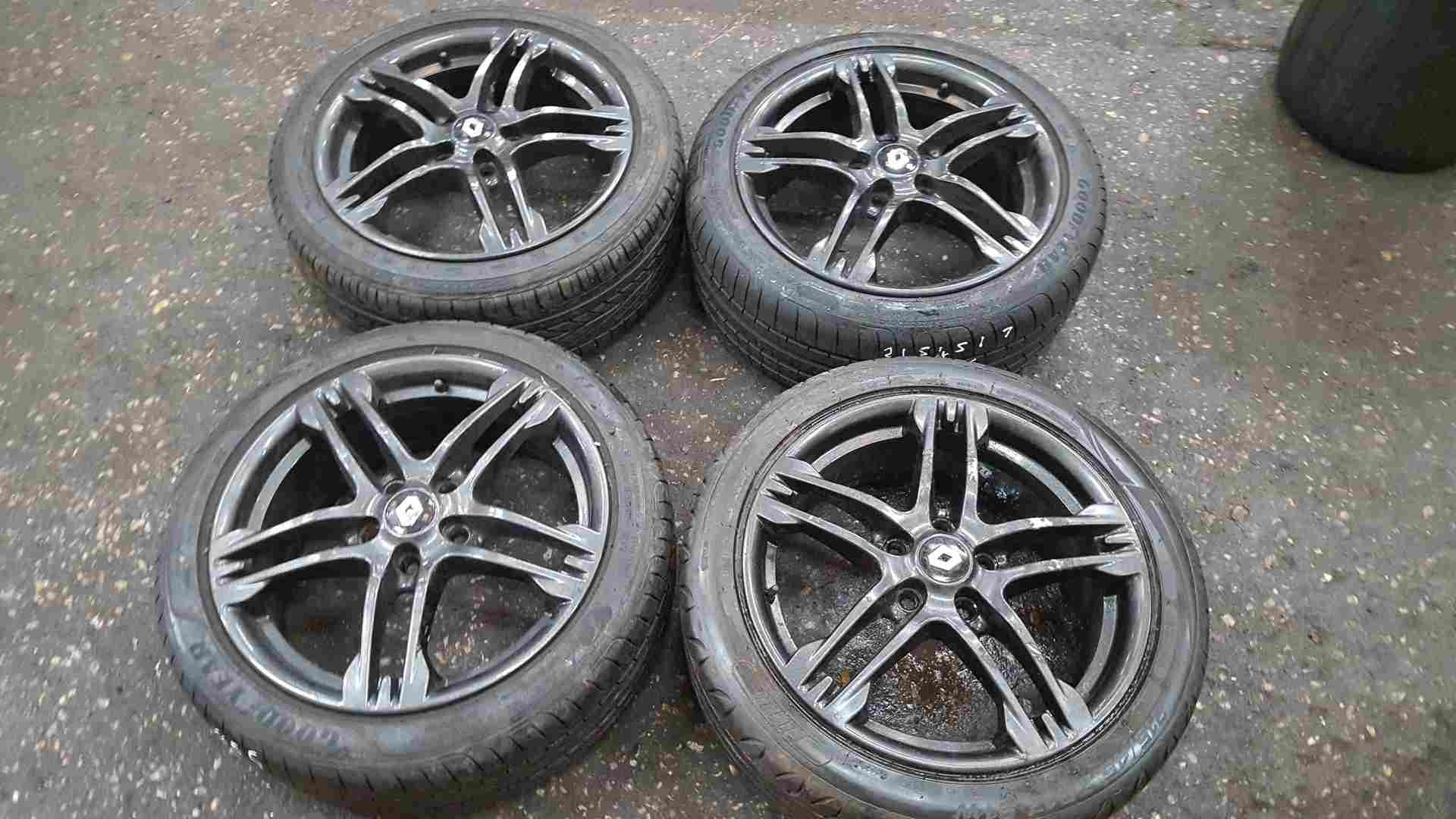 Renault Clio Sport MK3 2005-2012 197 200 Black Alloy Wheels SET X4 17 Inch 2/5