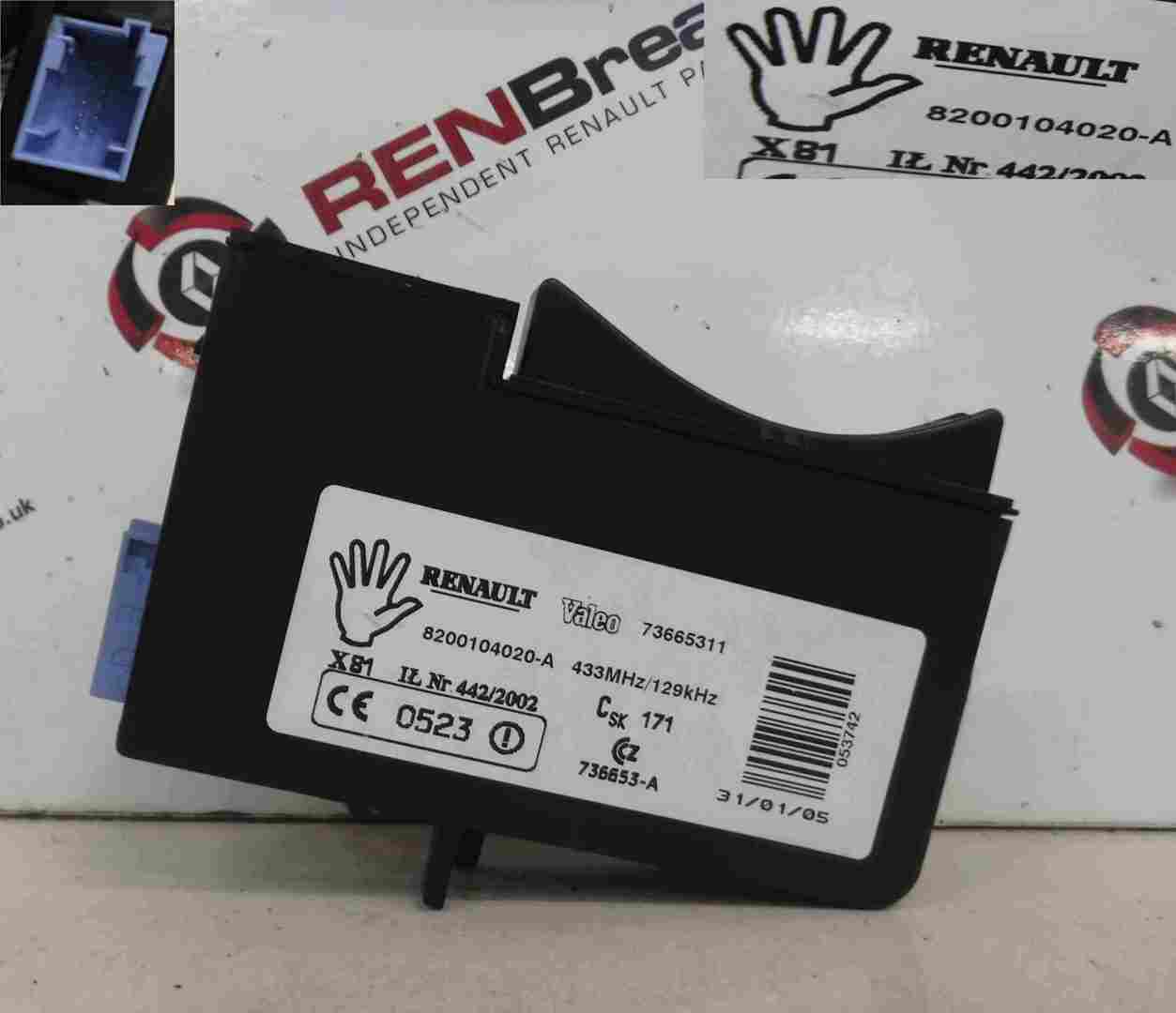 Renault Espace + Laguna 2003-2013 Card Key Reader Unit Keyless Entry 8200104020