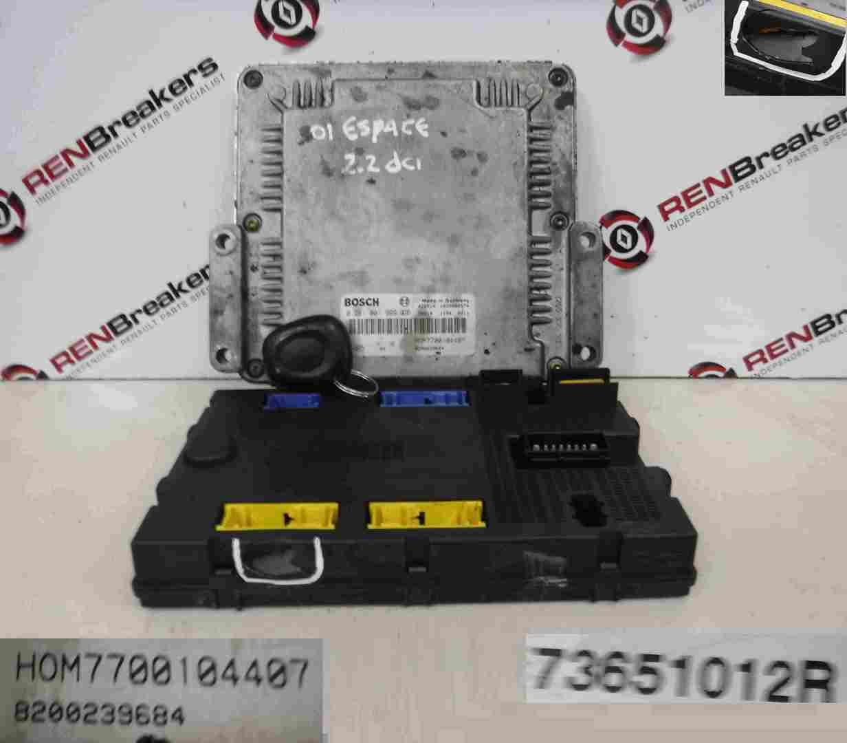 Renault Espace 1997-2003 2.2 dCi ECU SET UCH BCM Immobiliser   Key Fob
