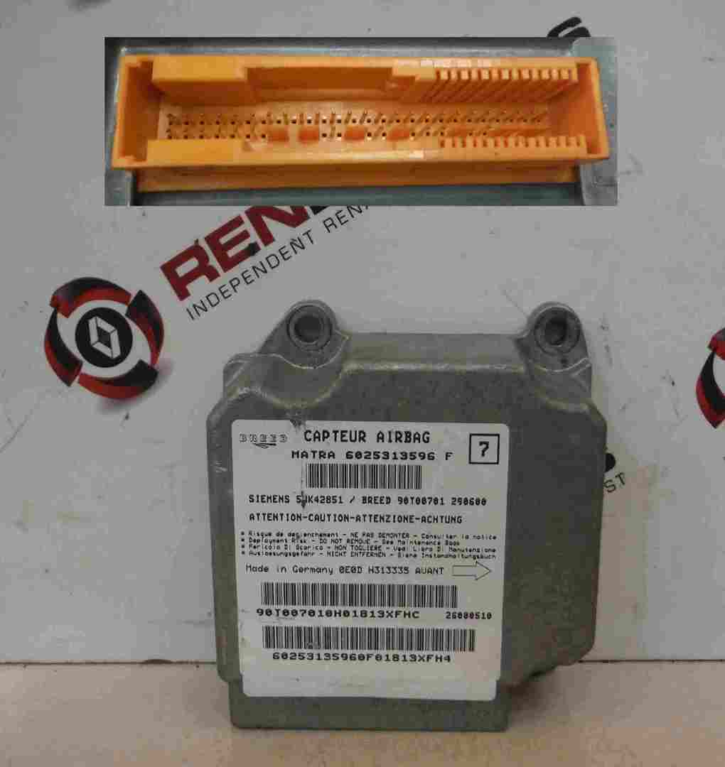 Renault Espace 1997-2003 Airbag Ecu Module Computer 6025313596