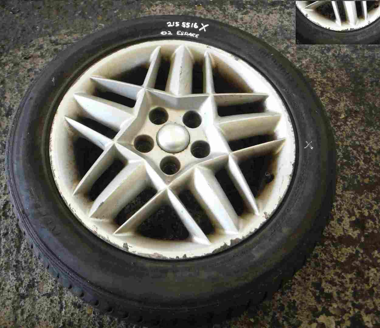 Renault Espace 1997-2003 Alloy Wheel + Tyre 225 55 16 6mm