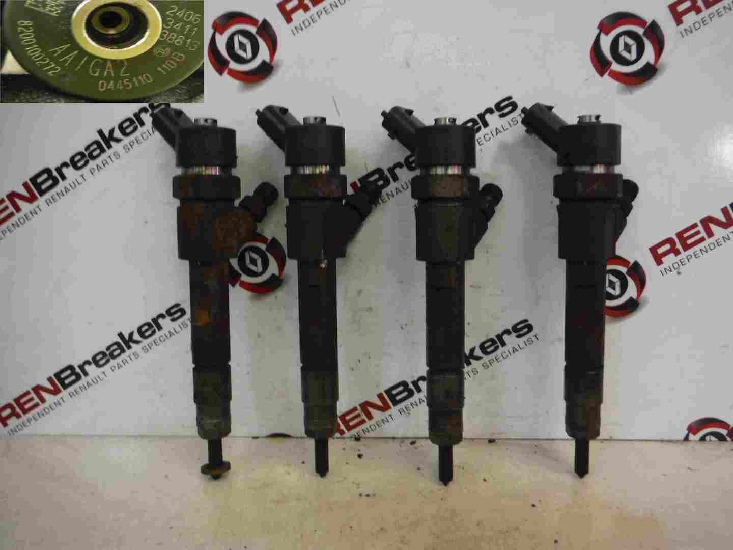 Renault Espace 2003-2013 1.9 dCi Injectors Set x4 0445110110B