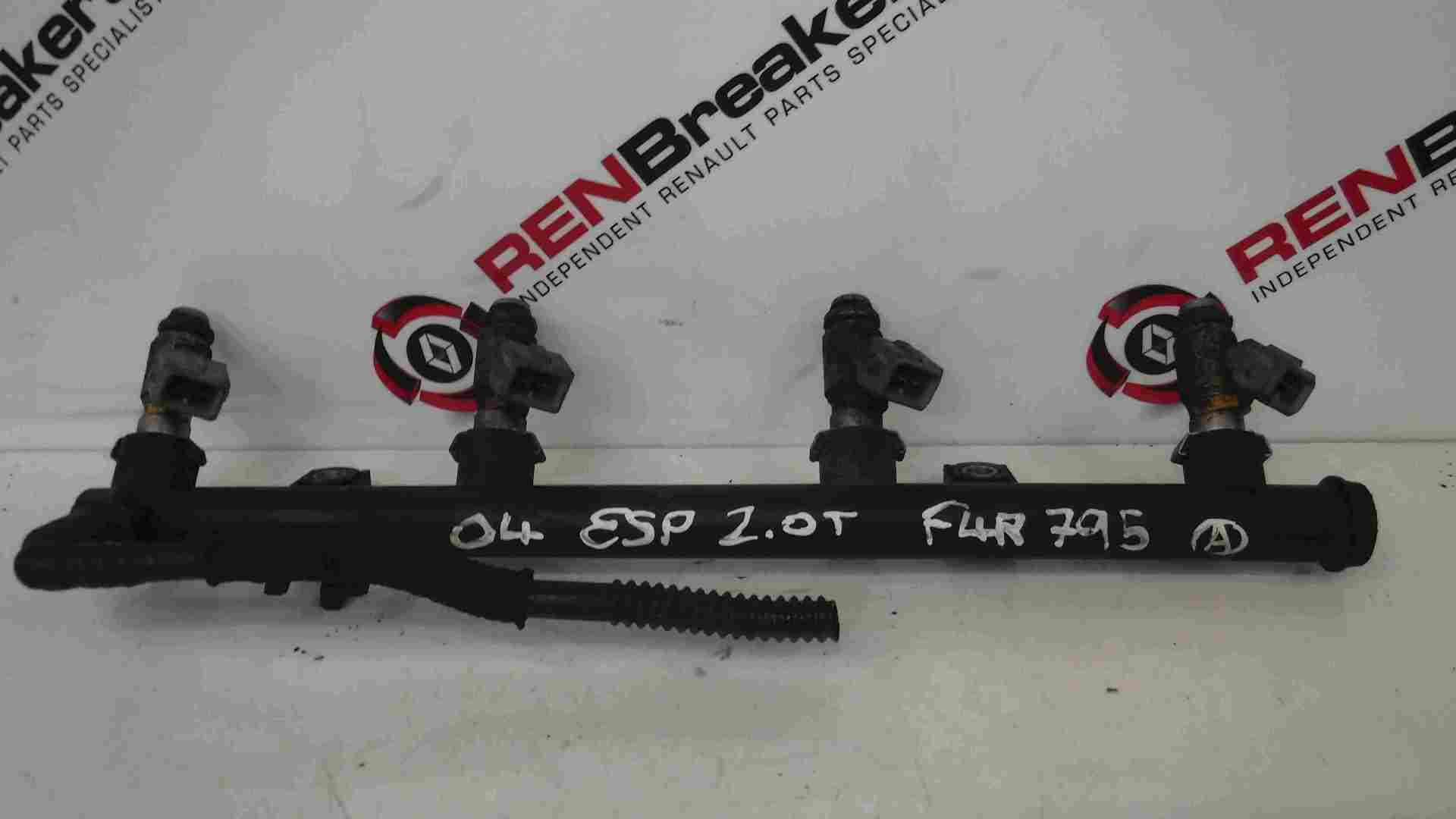 Renault Espace 2003-2013 2.0 16v Turbo Fuel Injectors + Rail F4R 795 8200053030