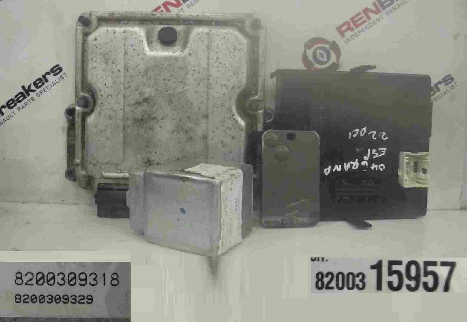 Renault Espace 2003-2013 2.2 dCi ECU SET UCH BCM Immobiliser + Key Card