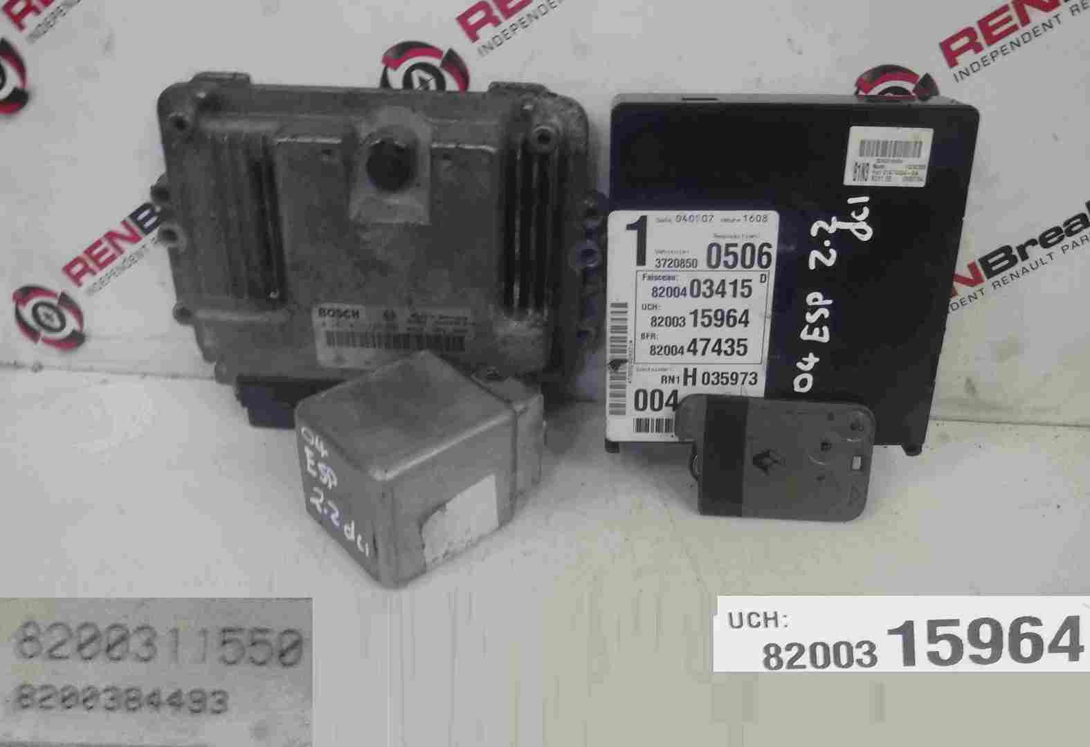 Renault Espace 2003-2013 2.2 dCi ECU SET UCH BCM Immobiliser + Key Card