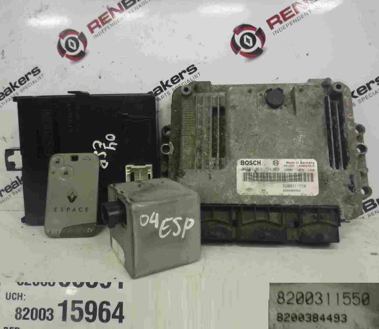 Renault Espace 2003-2013 2.2 dCi ECU SET UCH BCM Immobiliser