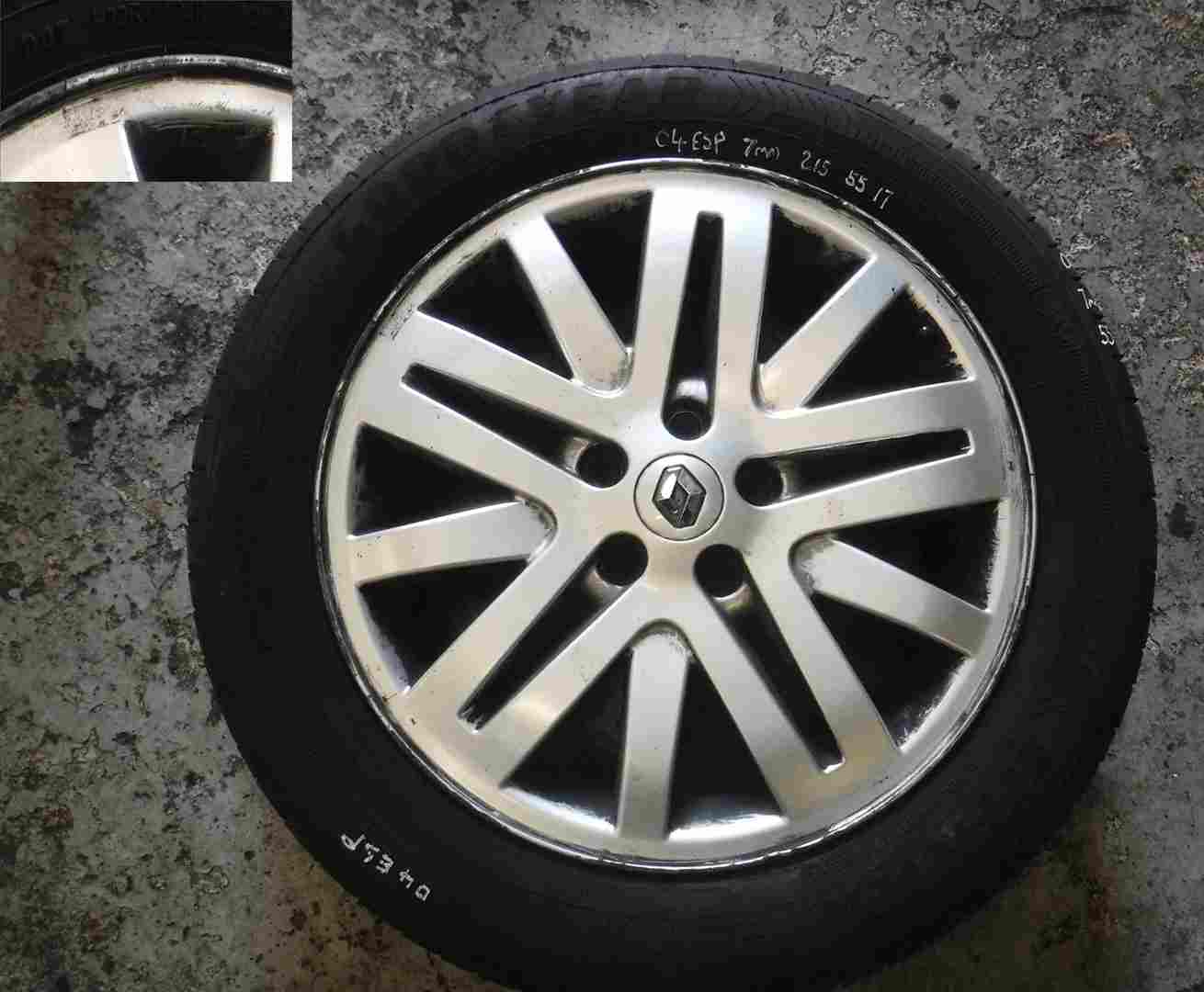 Renault Espace 2003-2013 Alloy Wheel + Tyre 215 55 17 7mm
