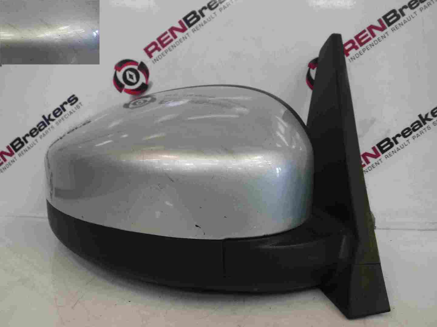 Renault Espace 2003-2013 Drivers OS Wing Mirror Door Mirror Silver TEB64 Folding