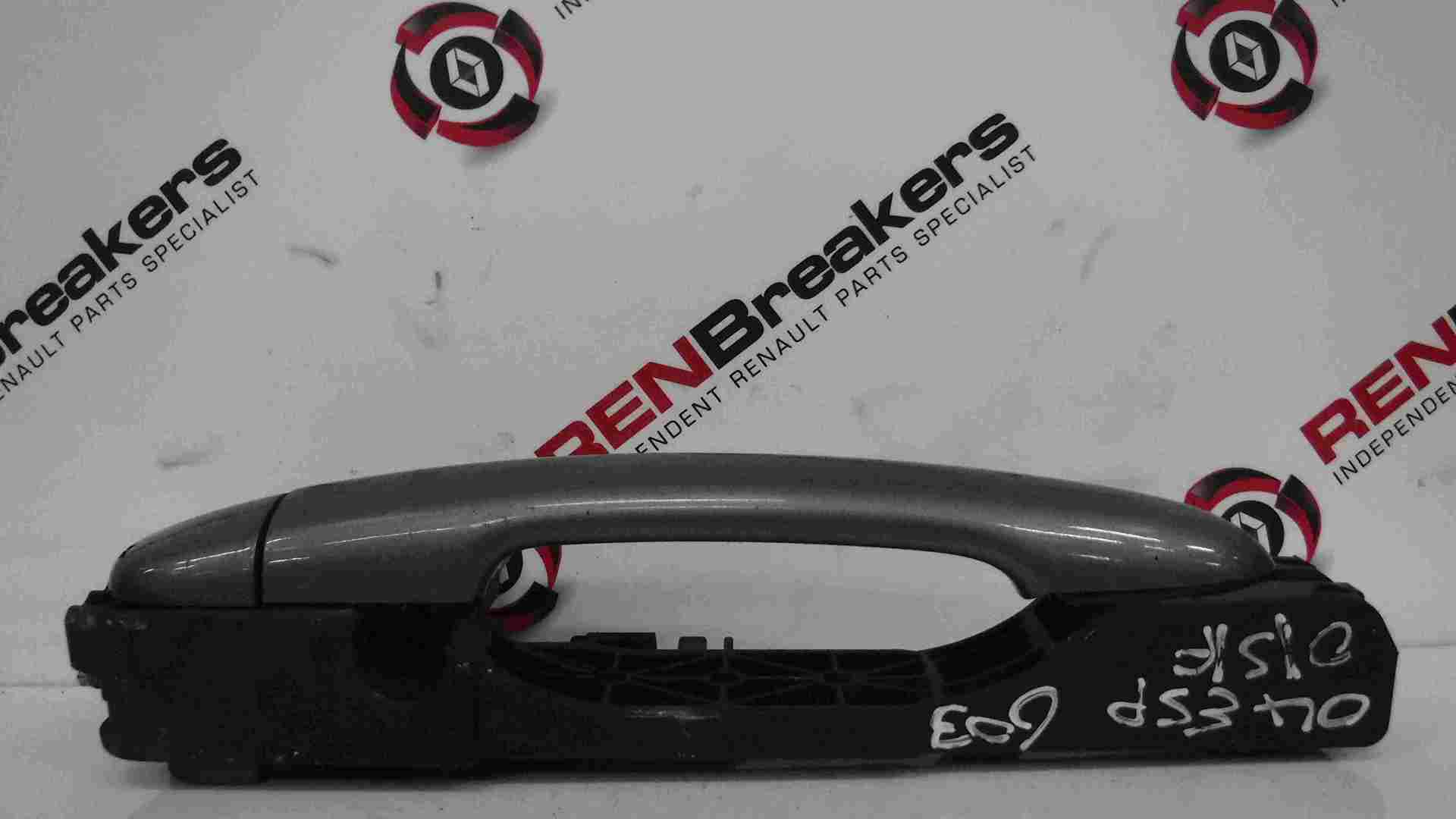 Renault Espace 2003-2013 Drivers OSF Front Exterior Door Handle Grey 603