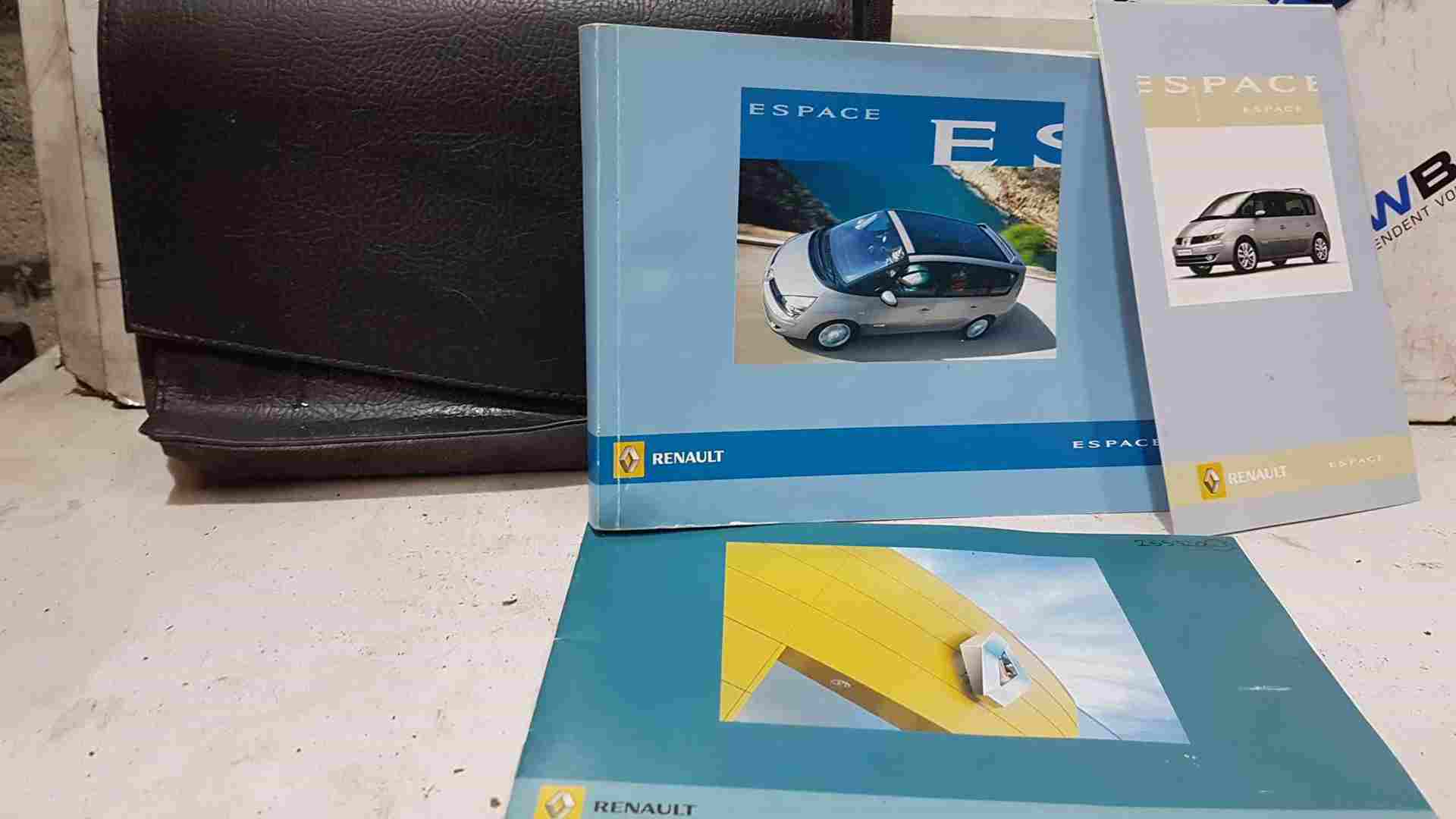 Renault Espace 2003-2013 Handbook Guide Booklet Leather Wallet