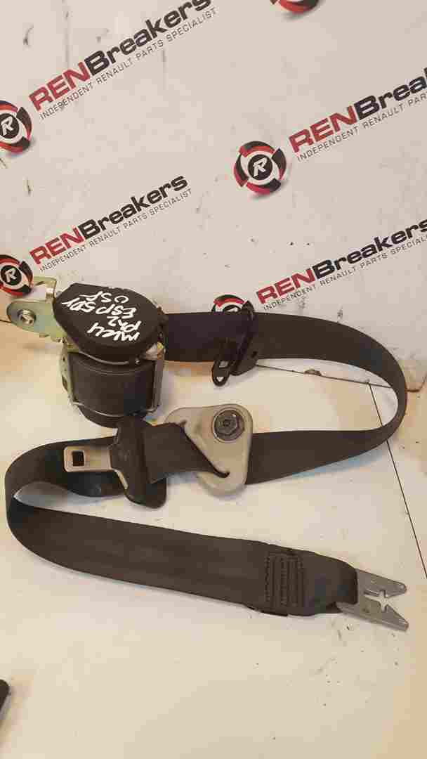 Renault Espace 2003-2013 Osf Drivers Seat Belt Dark Grey