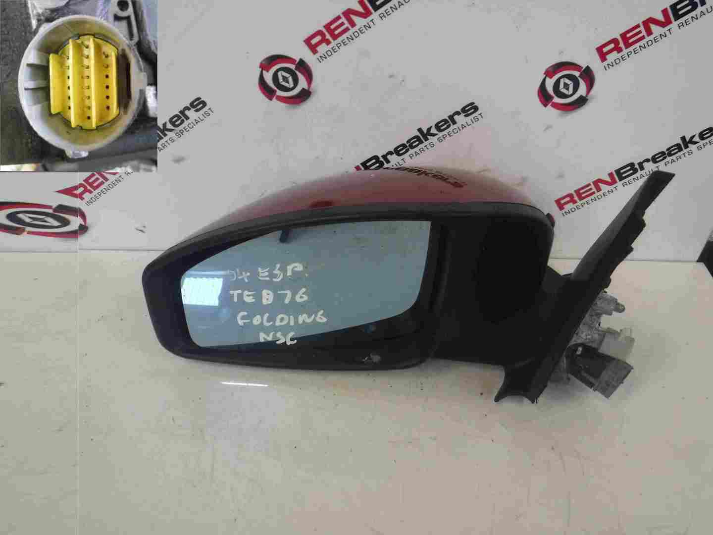 Renault Espace 2003-2013 Passenger NS Wing Mirror Red TEB76 F