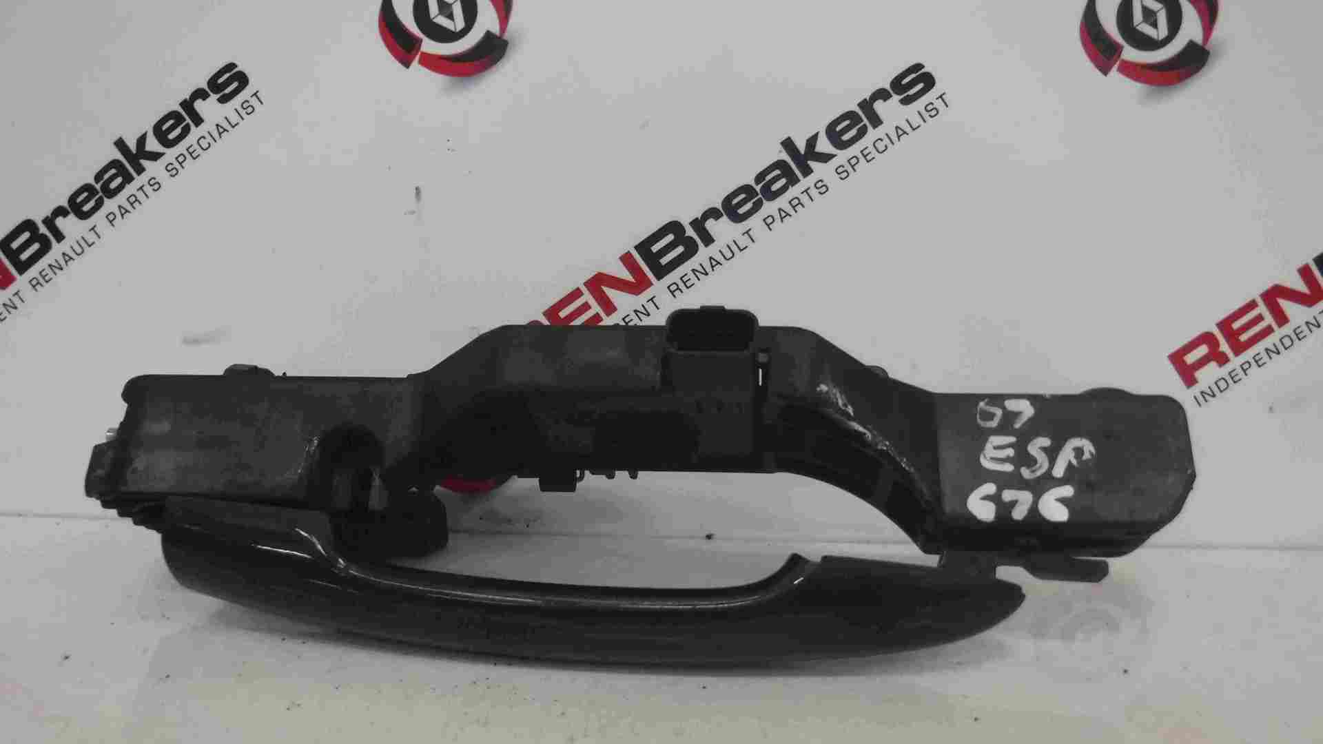 Renault Espace 2003-2013 Passenger NSF Front Exterior Door Handle Black 676